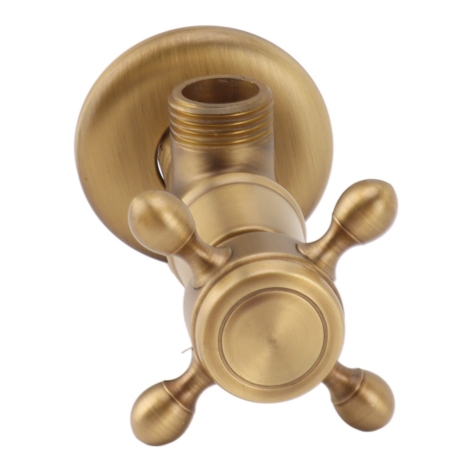 Solid Brass Angle Stop Valve Retro Thickened Cold Hot Triangle Valve Explosion Proof Water Shut Off Valve Antique - Image 4