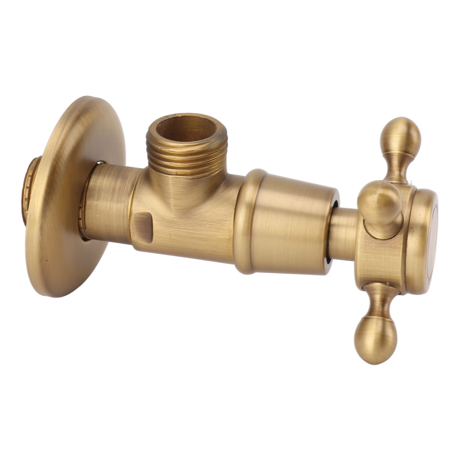 Solid Brass Angle Stop Valve Retro Thickened Cold Hot Triangle Valve Explosion Proof Water Shut Off Valve Antique - Image 6
