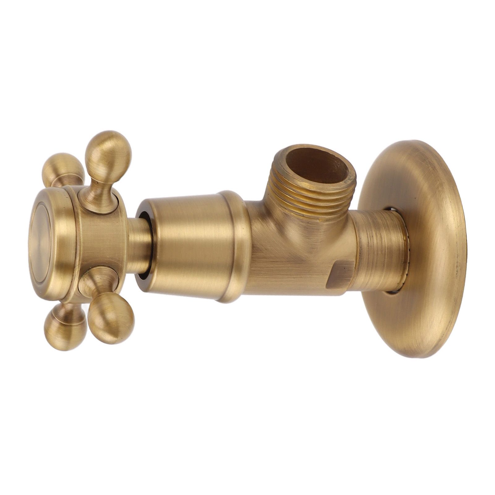 Solid Brass Angle Stop Valve Retro Thickened Cold Hot Triangle Valve Explosion Proof Water Shut Off Valve Antique - Image 8