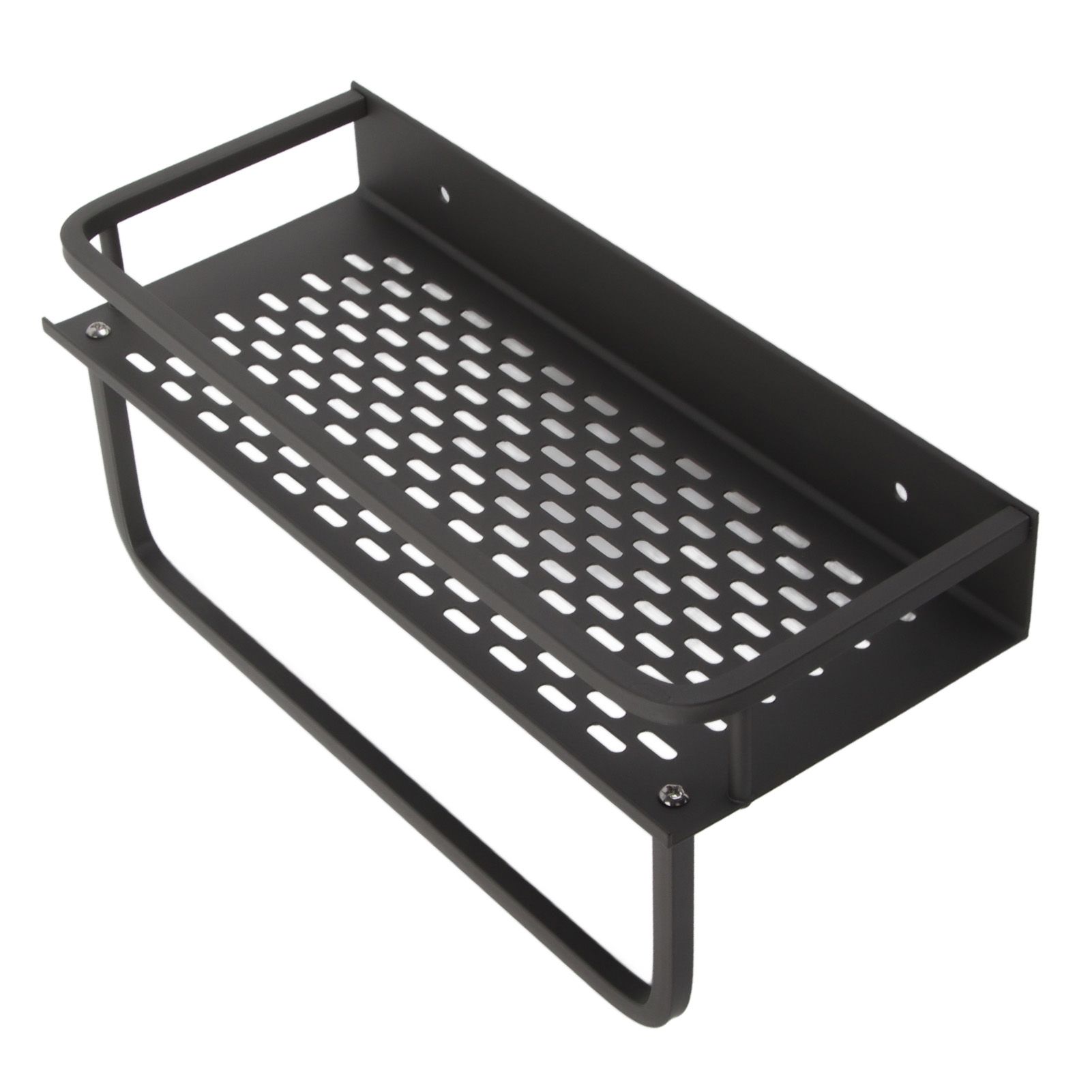 Shower Caddy Grey Shower Organizer Shelf Easy Install Aluminium Alloy Large Capacity Shower Accessory for Bathroom Home 30cm / 11.8in - Image 3