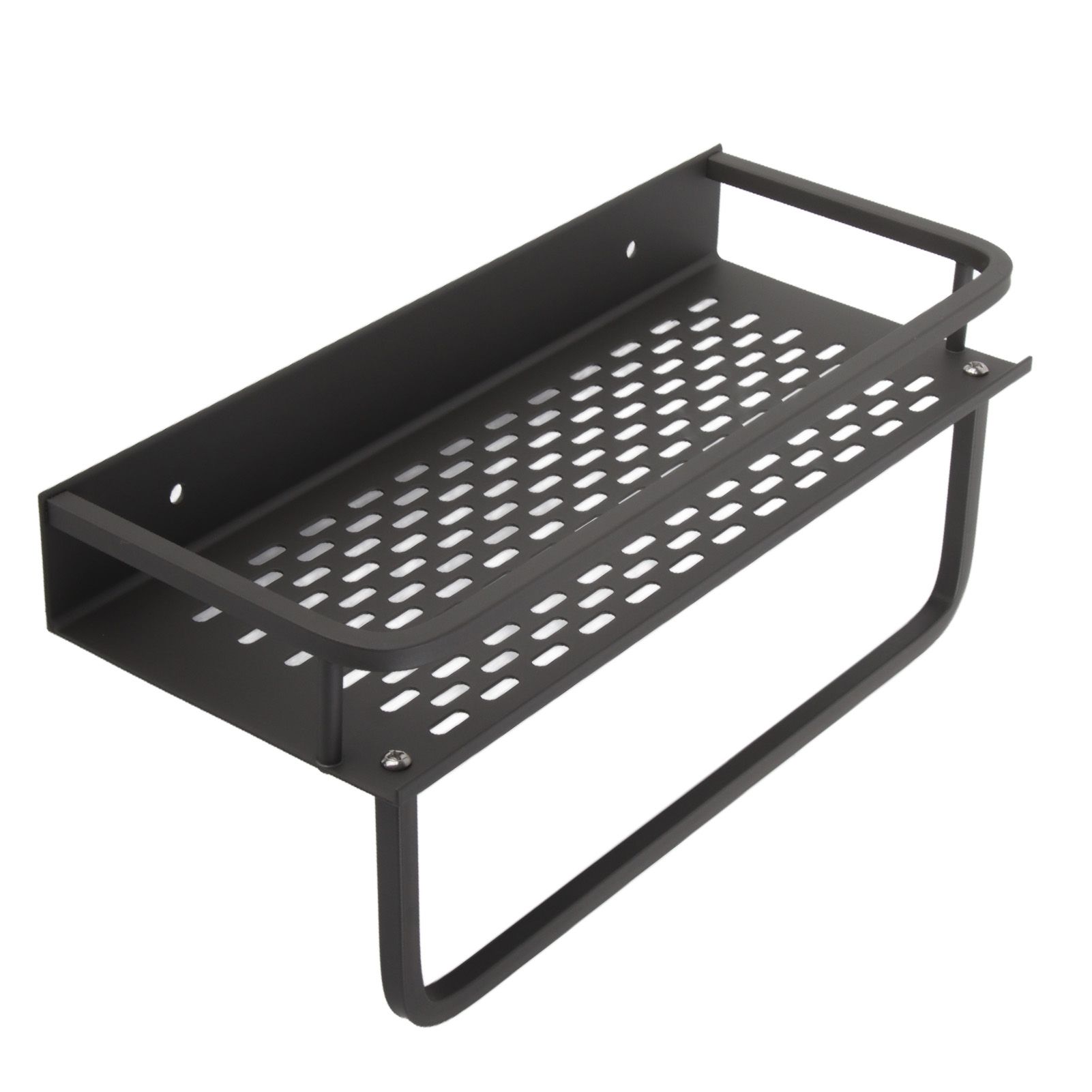 Shower Caddy Grey Shower Organizer Shelf Easy Install Aluminium Alloy Large Capacity Shower Accessory for Bathroom Home 30cm / 11.8in - Image 4