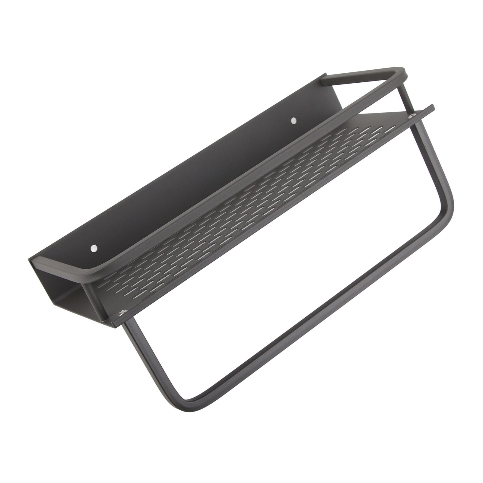 Shower Caddy Grey Shower Organizer Shelf Easy Install Aluminium Alloy Large Capacity Shower Accessory for Bathroom Home 30cm / 11.8in - Image 7