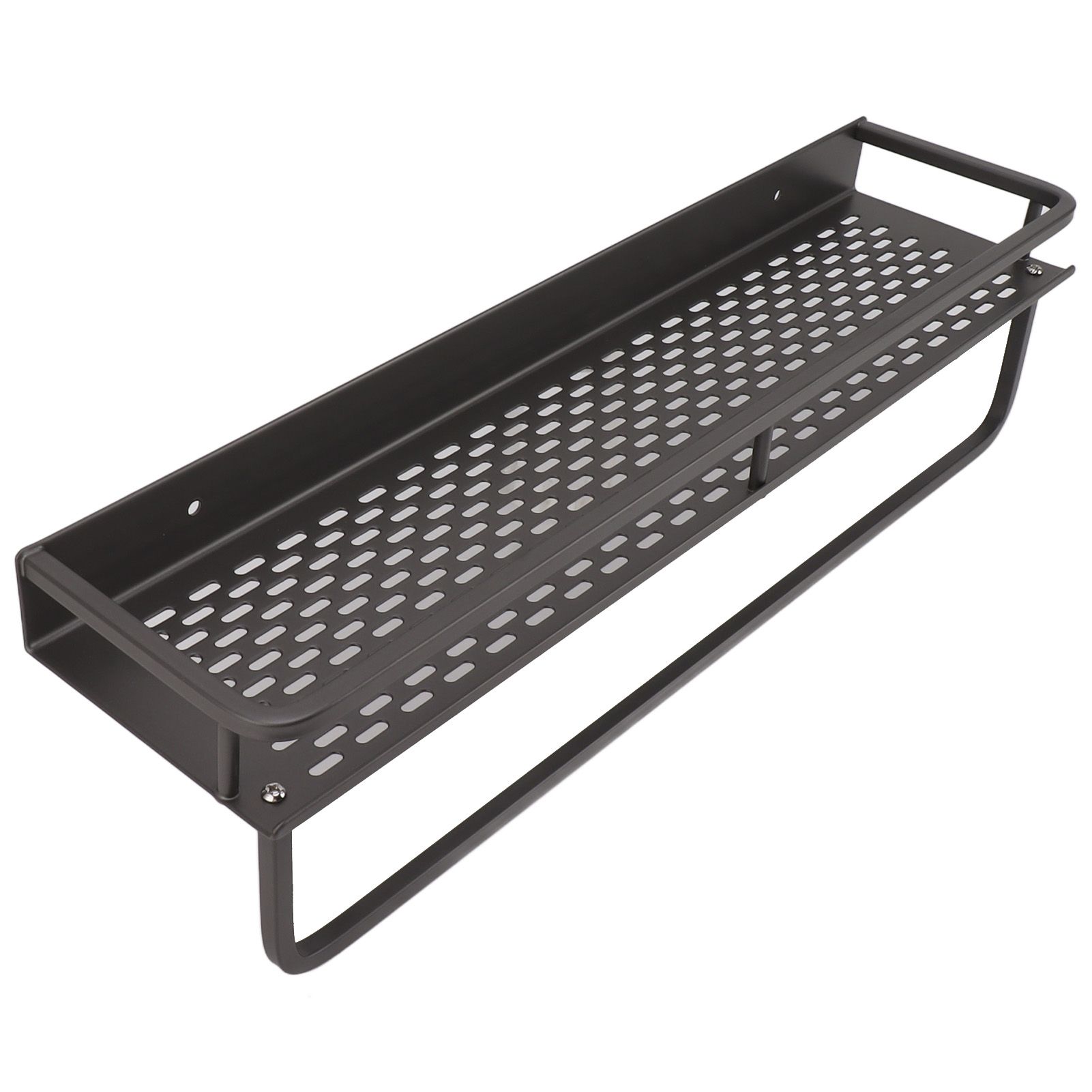 Shower Caddy Grey Shower Organizer Shelf Easy Install Aluminium Alloy Large Capacity Shower Accessory for Bathroom Home 50cm / 19.7in - Image 2