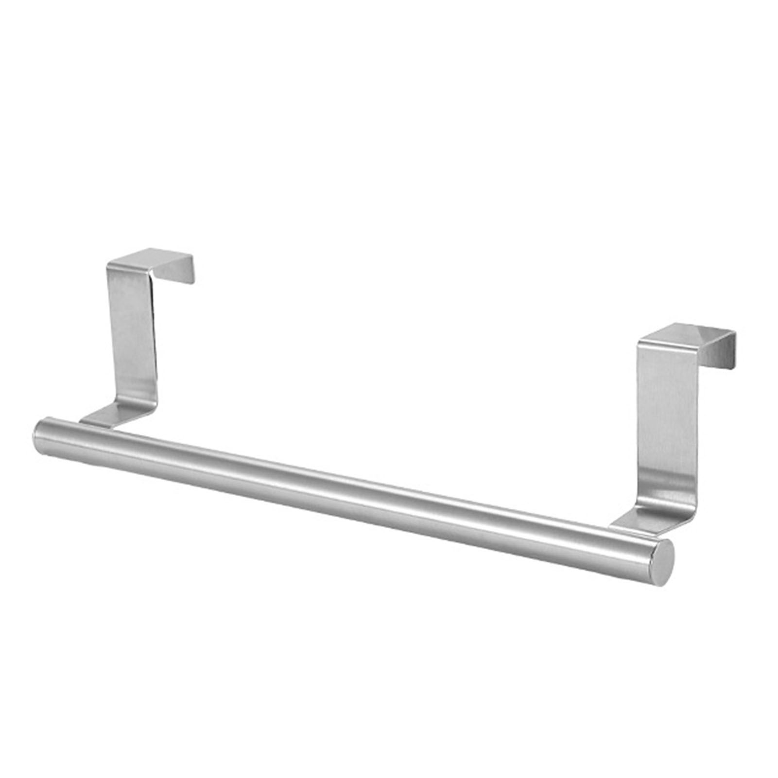 Multi Purpose Stainless Steel Single Bar Towel Rack Hole Free Towel Rack Bathroom Towel Bar S 6.2x23.5cm - Image 1