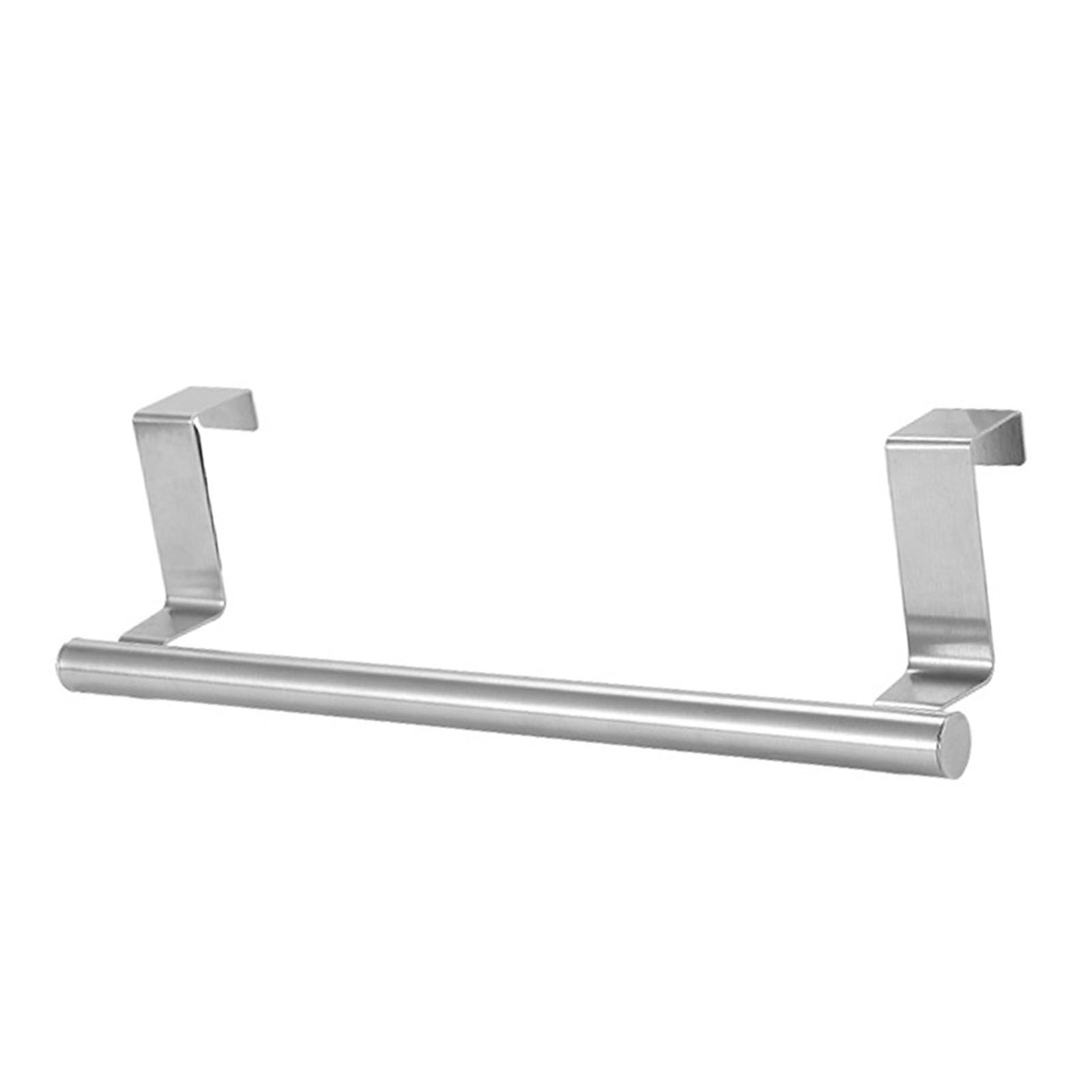 Multi Purpose Stainless Steel Single Bar Towel Rack Hole Free Towel Rack Bathroom Towel Bar S 6.2x23.5cm - Image 2