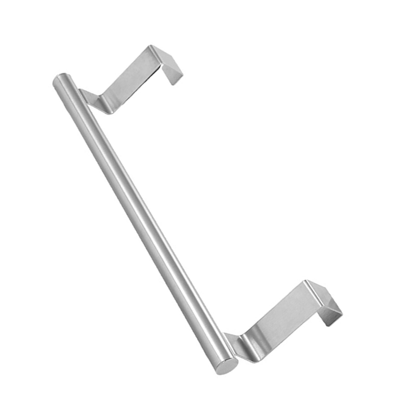 Multi Purpose Stainless Steel Single Bar Towel Rack Hole Free Towel Rack Bathroom Towel Bar S 6.2x23.5cm - Image 4
