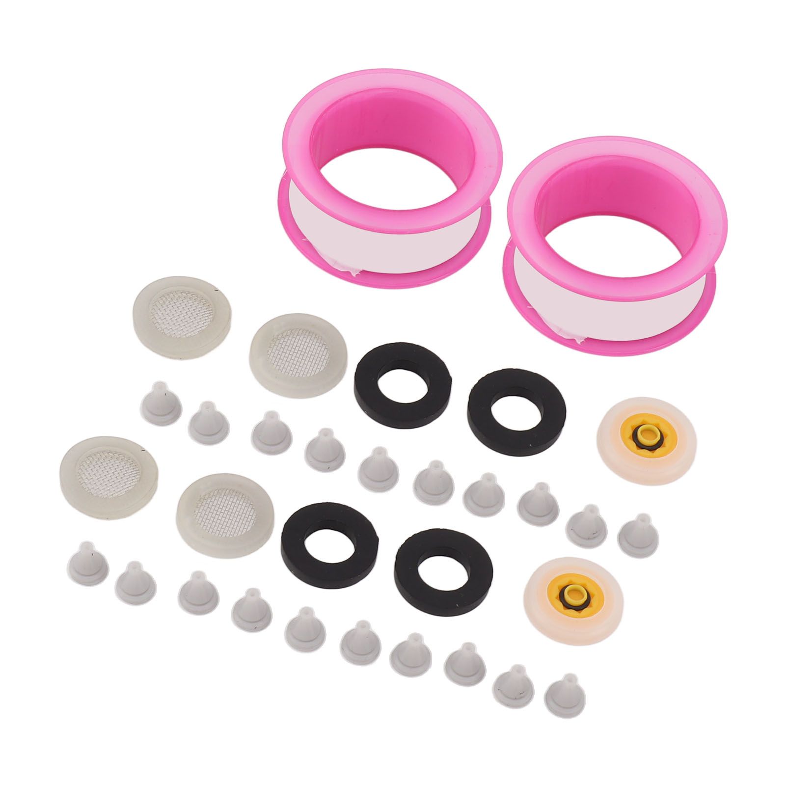 2 Set Silicone Shower Head Nozzles with Rubber Gasket Screen Flow Restrictor PTFE Tape Kit - Image 3