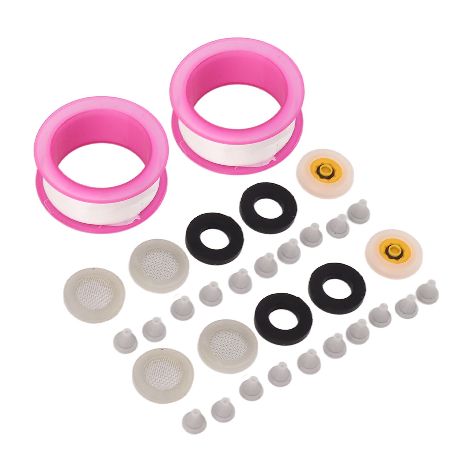 2 Set Silicone Shower Head Nozzles with Rubber Gasket Screen Flow Restrictor PTFE Tape Kit - Image 5