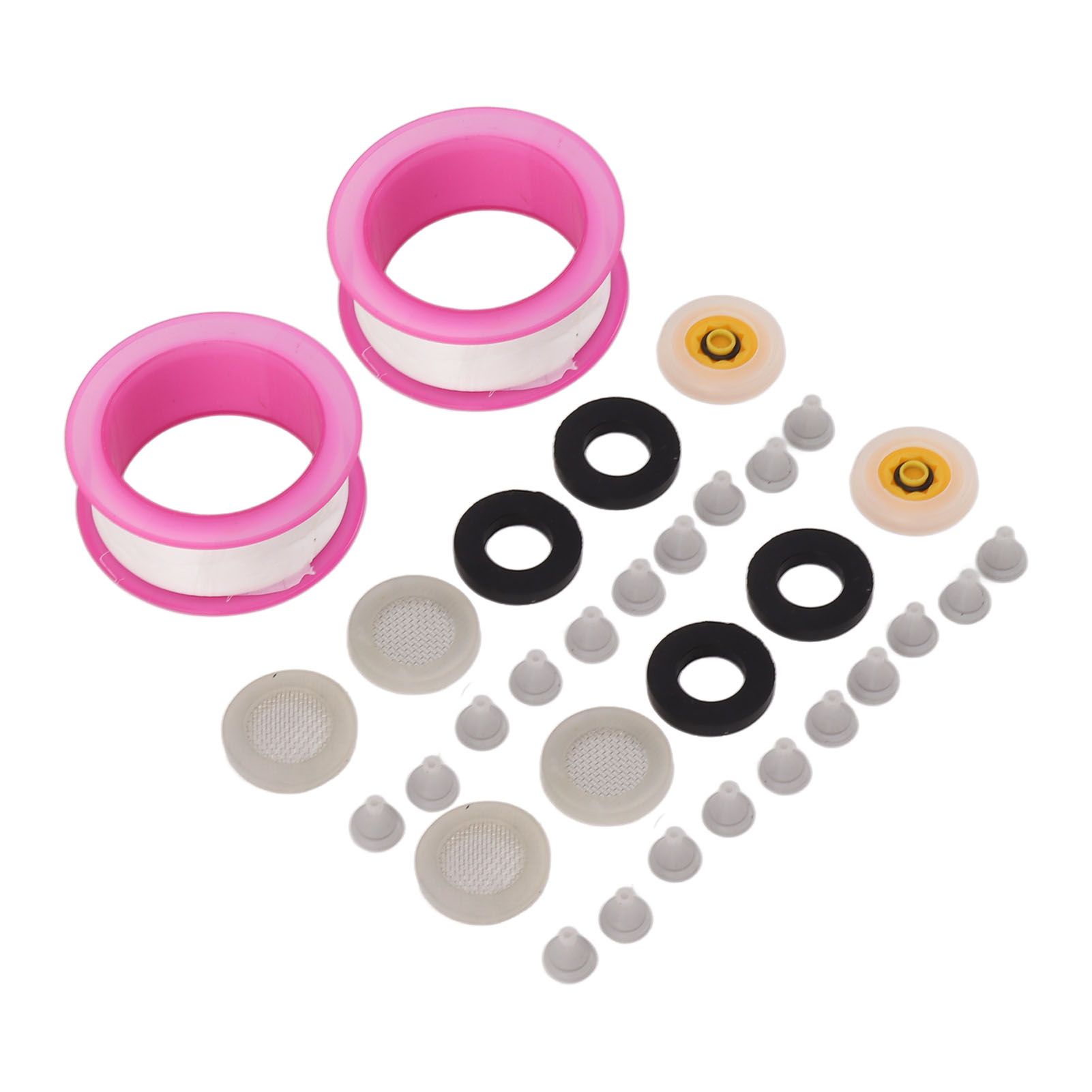 2 Set Silicone Shower Head Nozzles with Rubber Gasket Screen Flow Restrictor PTFE Tape Kit - Image 6