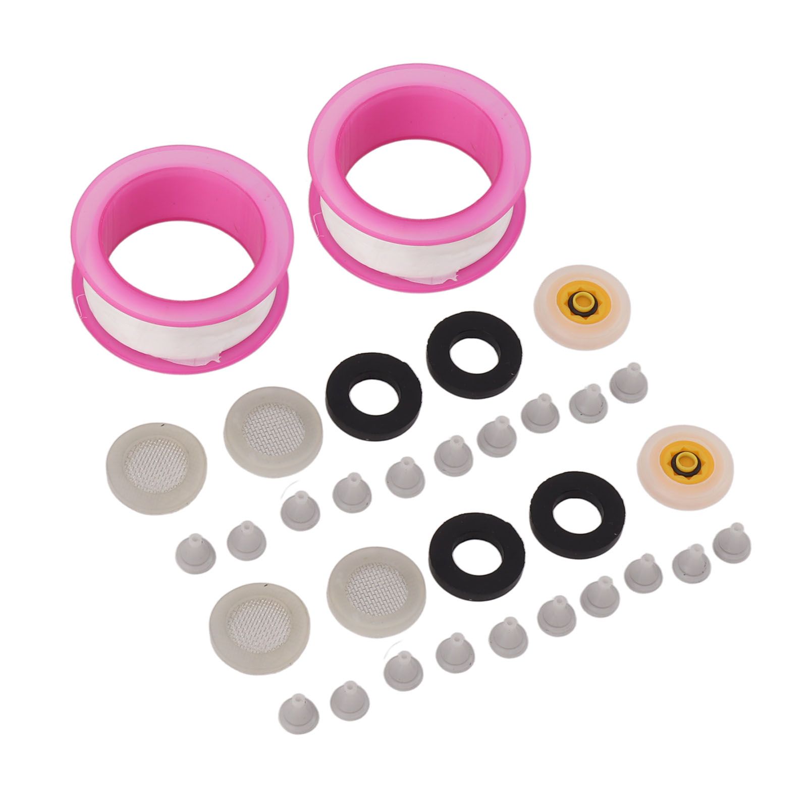 2 Set Silicone Shower Head Nozzles with Rubber Gasket Screen Flow Restrictor PTFE Tape Kit - Image 7
