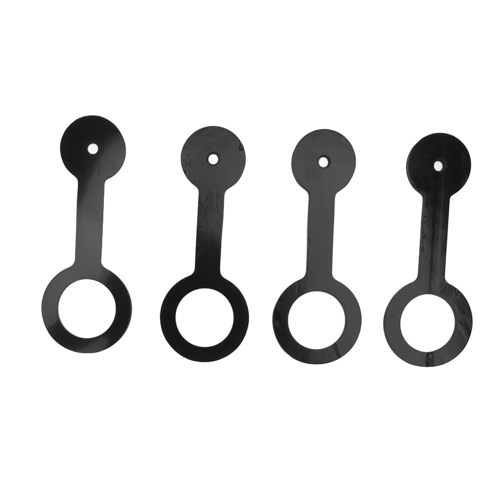4PCS RV Shower Door Travel Latch Strap Blaack Color Silicone RV Camper Bathroom Door Latch - Image 1