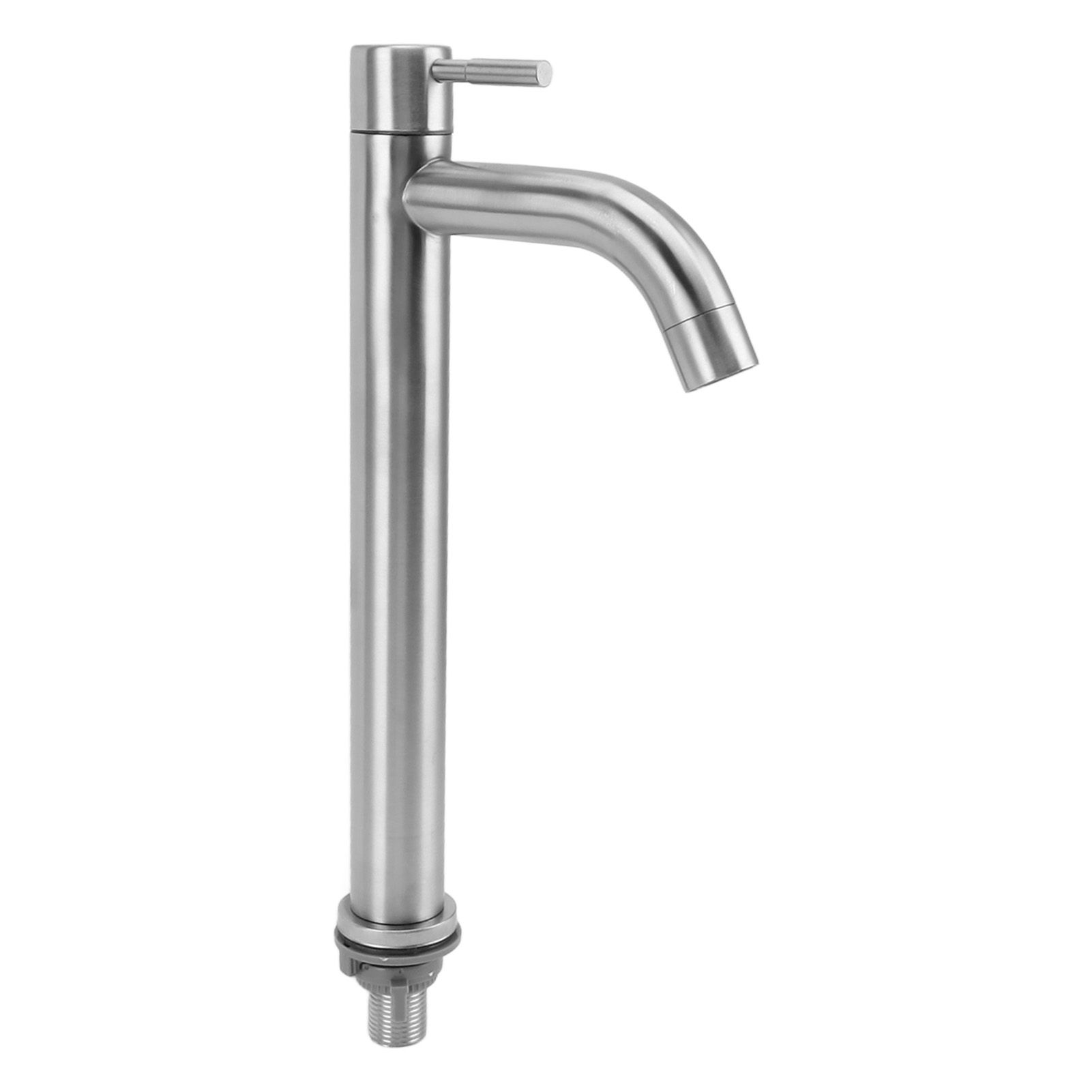 Single Cold Water Kitchen Faucet Stainless Steel Single Hole Bathroom Faucet for Home Apartment Tall Bent - Image 8