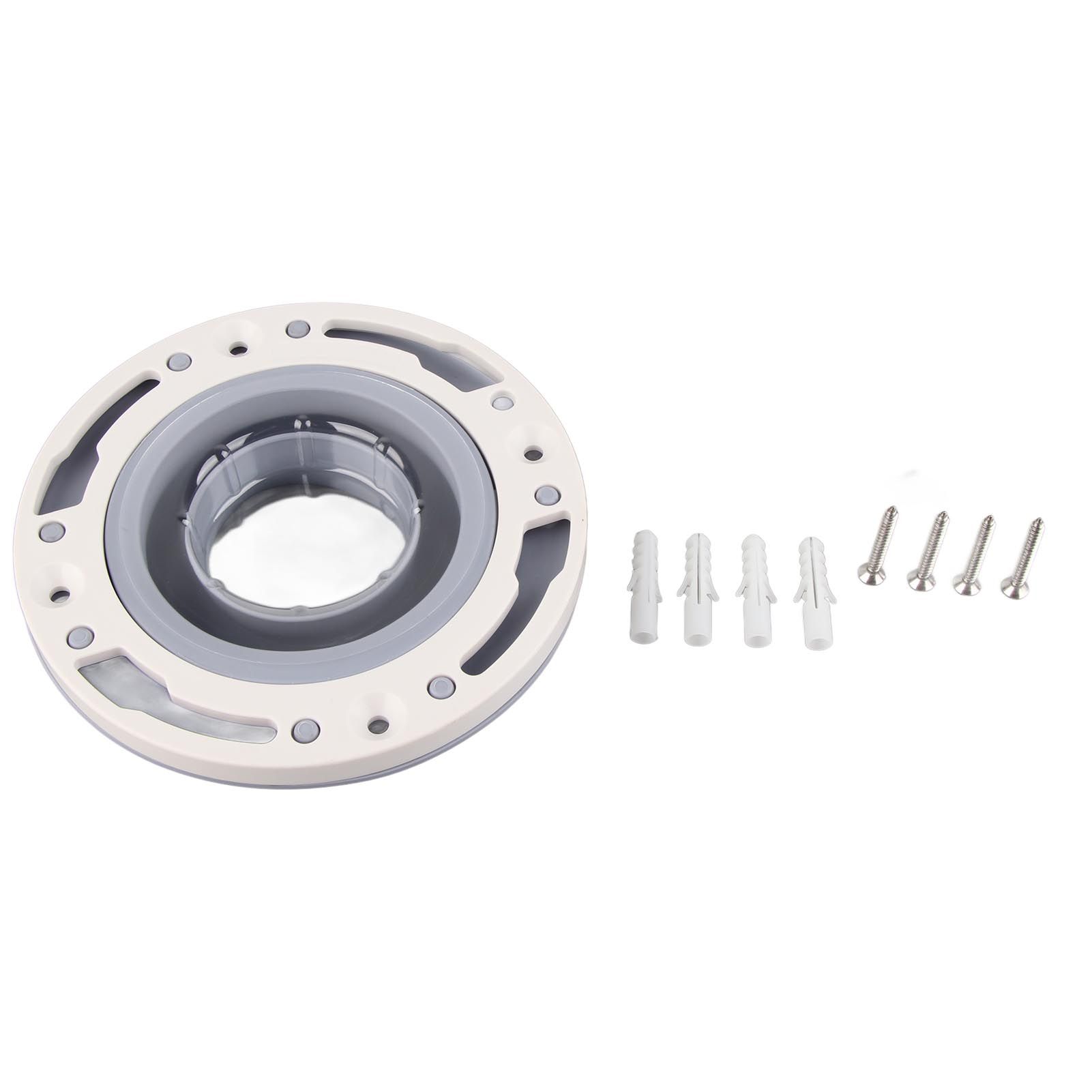Toilet Flange Silicone and ABS Gray Universal Toilet Flange Replacement for 4in 5in Special 3in Waste Pipe - Image 1