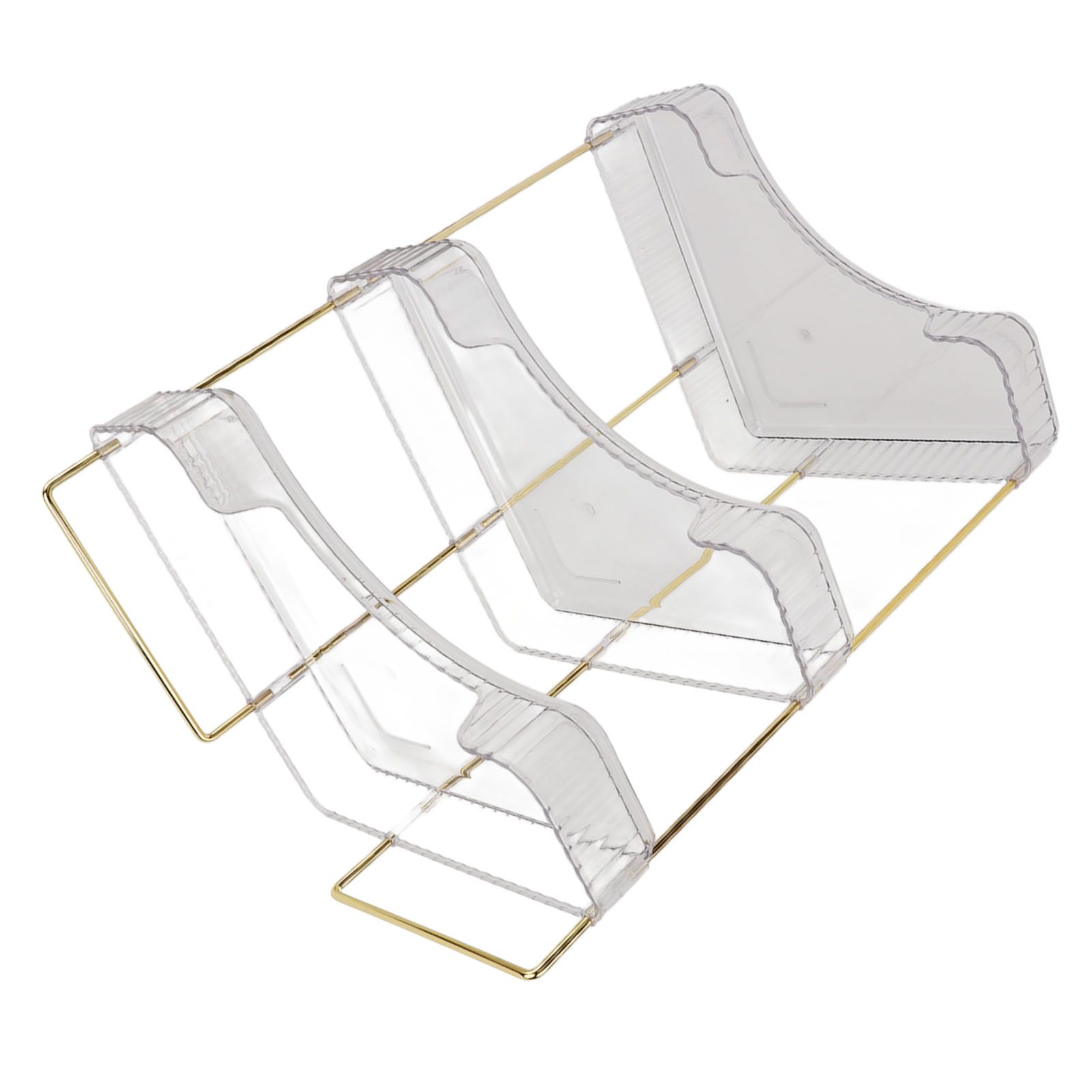 3 Tier Makeup Shelf Organizer Easy Access Aesthetic Corner Bathroom Countertop Organizer for Cosmetics Skincare Transparent - Image 8