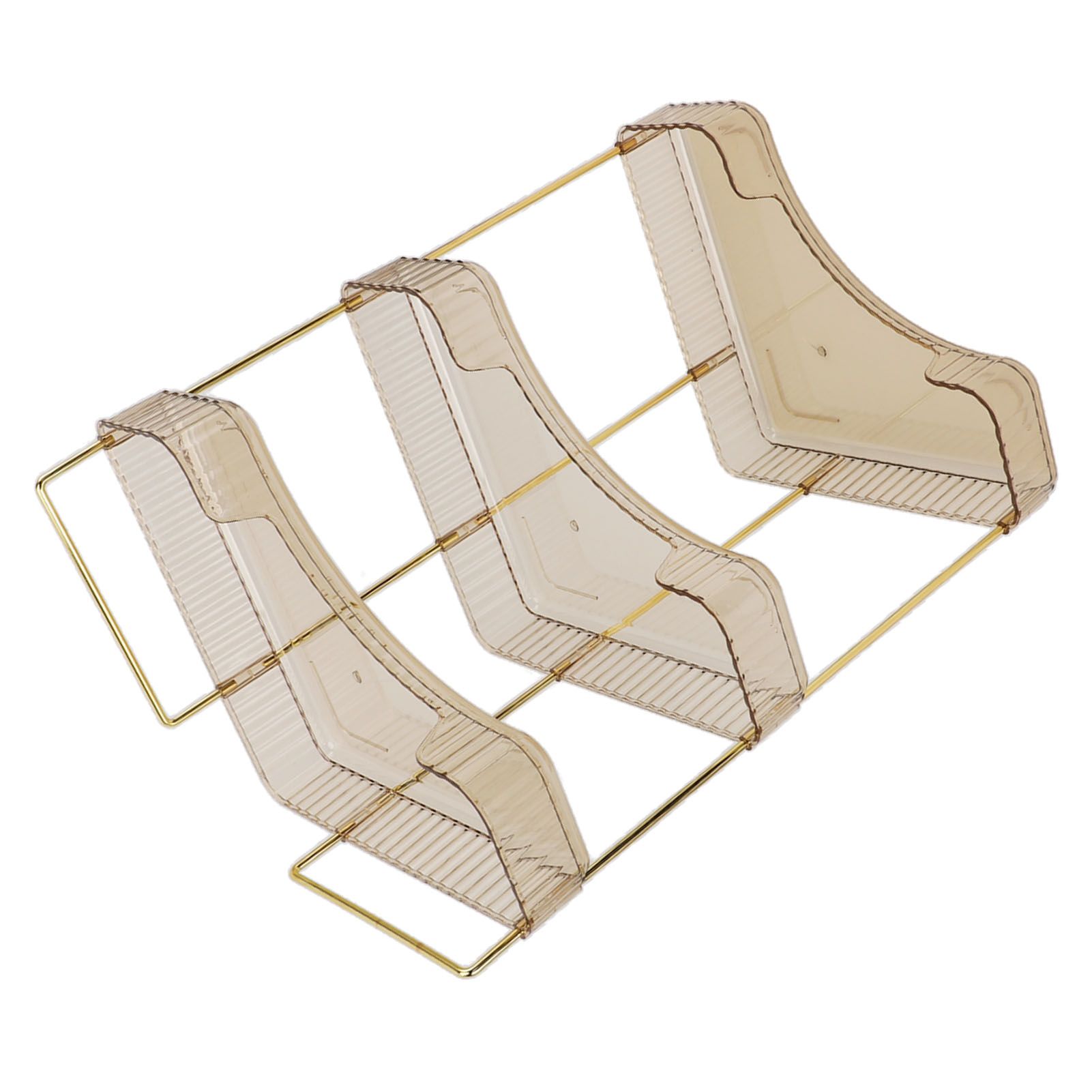 3 Tier Makeup Shelf Organizer Easy Access Aesthetic Corner Bathroom Countertop Organizer for Cosmetics Skincare Amber - Image 7