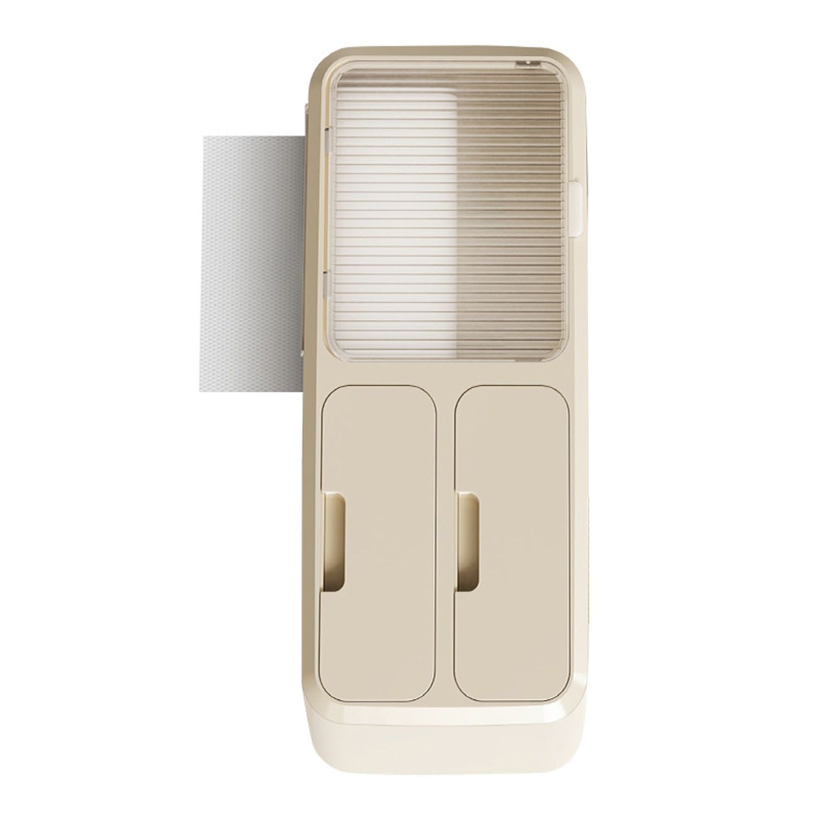 Drill Free Bathroom Tissue Storage Box Waterproof Bathroom Toilet Paper Holder Wall Mounted Toilet Paper Organizer Beige - Image 3