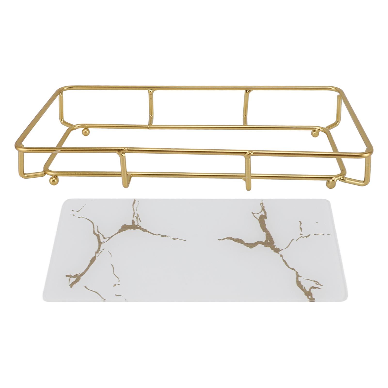 Bathroom Vanity Tray Modern Stylish Anti Slip Kitchen Sink Countertop Storage Organizer S White - Image 1