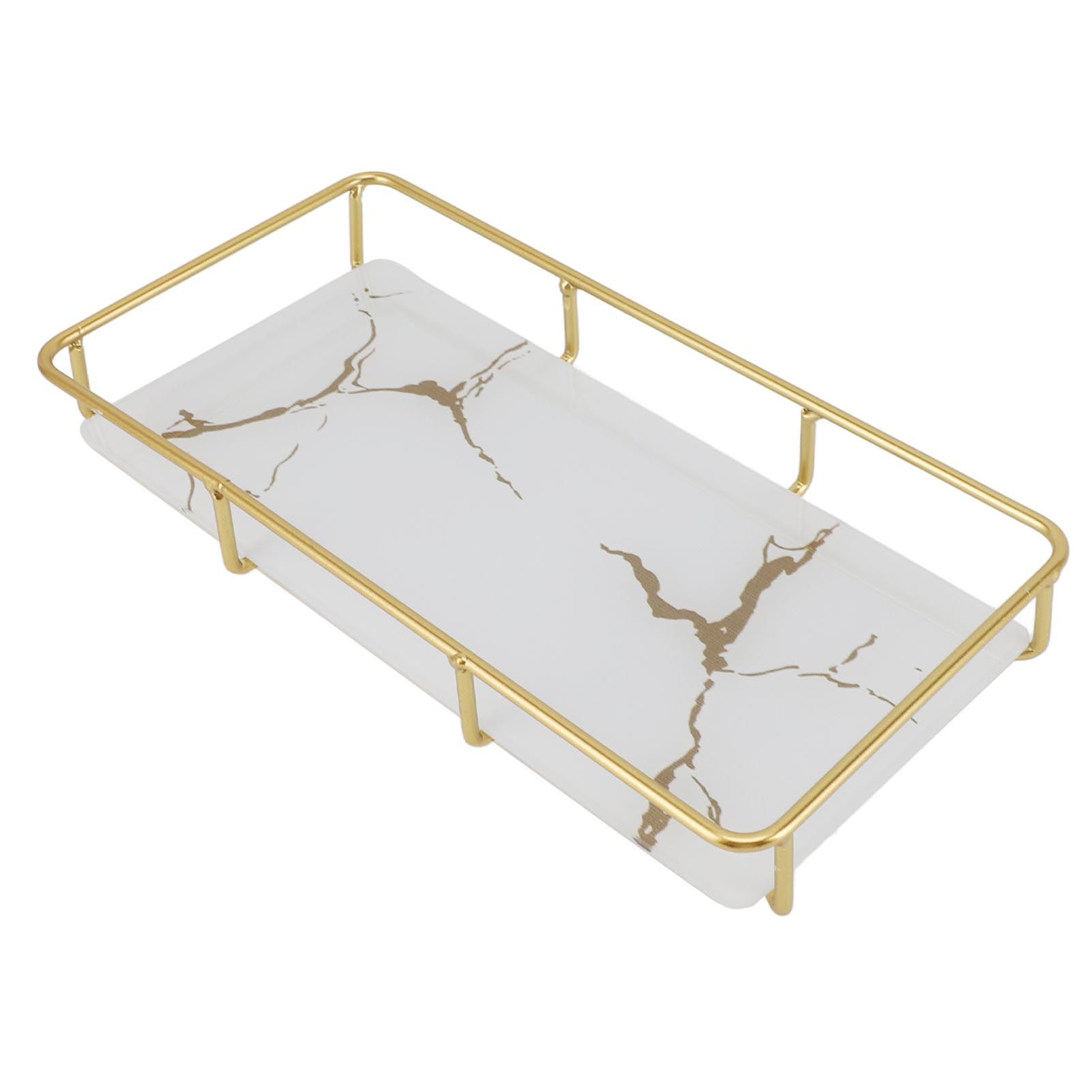 Bathroom Vanity Tray Modern Stylish Anti Slip Kitchen Sink Countertop Storage Organizer S White - Image 4