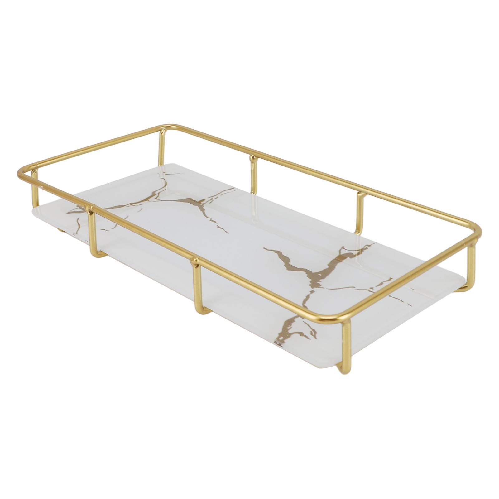 Bathroom Vanity Tray Modern Stylish Anti Slip Kitchen Sink Countertop Storage Organizer S White - Image 5