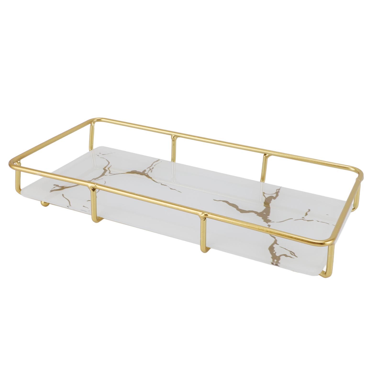 Bathroom Vanity Tray Modern Stylish Anti Slip Kitchen Sink Countertop Storage Organizer S White - Image 6
