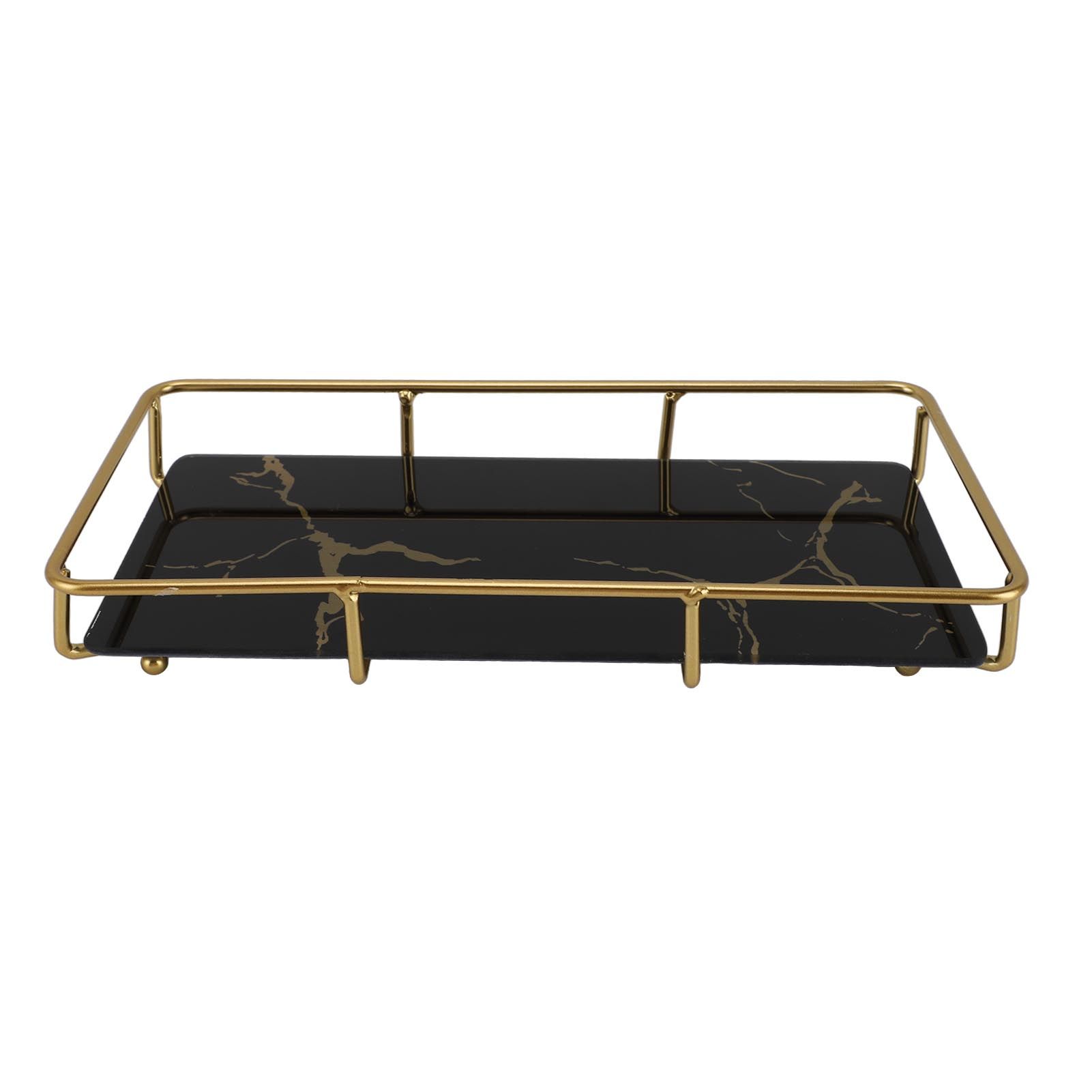Bathroom Vanity Tray Modern Stylish Anti Slip Kitchen Sink Countertop Storage Organizer S Black - Image 2