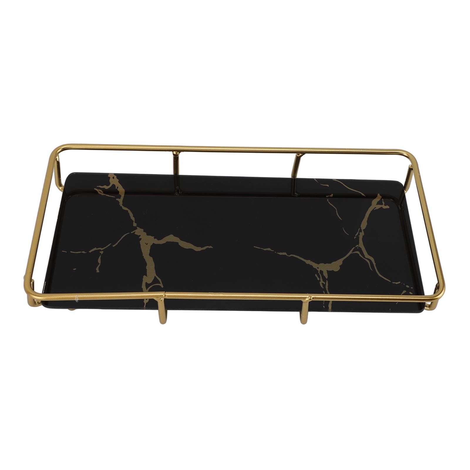 Bathroom Vanity Tray Modern Stylish Anti Slip Kitchen Sink Countertop Storage Organizer S Black - Image 3