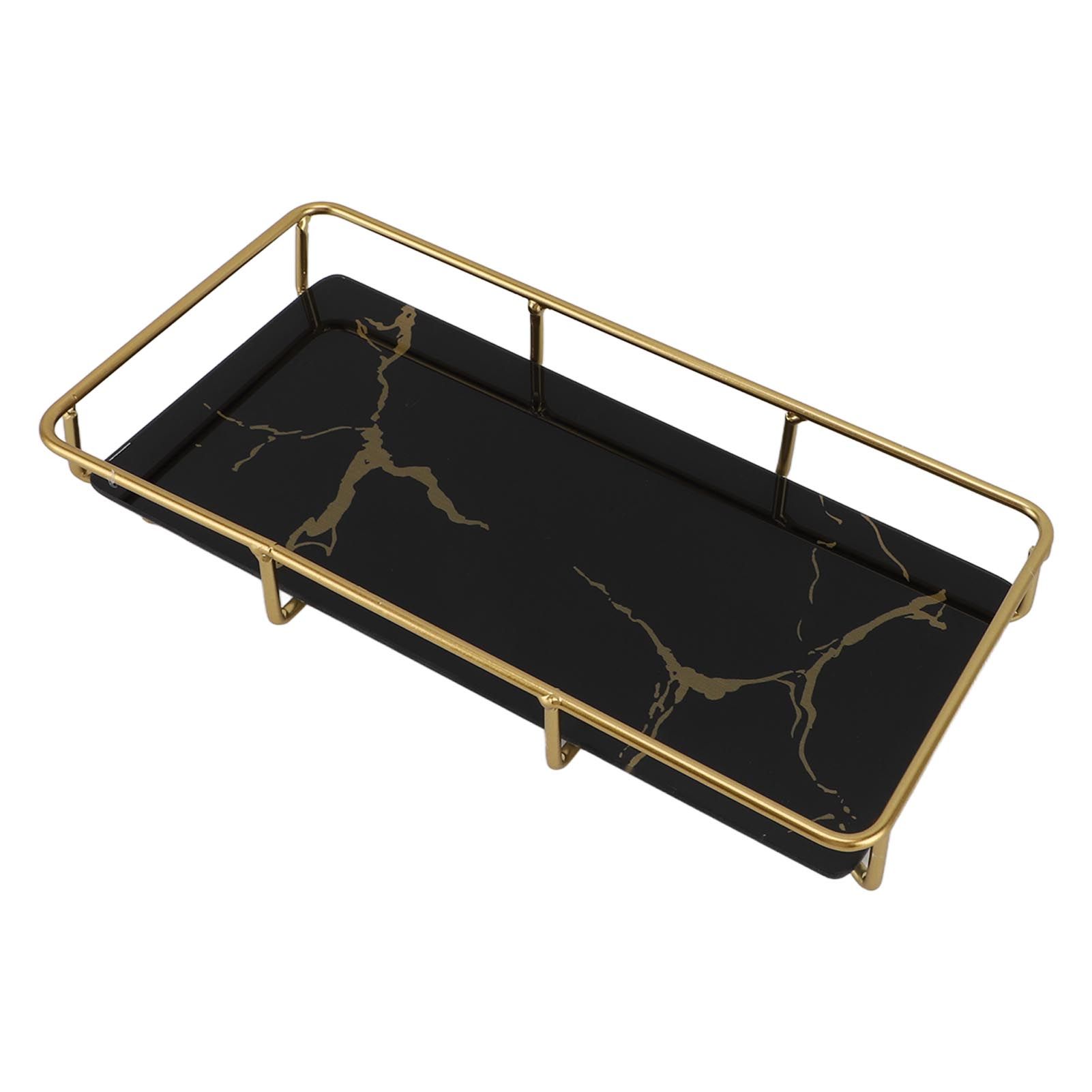 Bathroom Vanity Tray Modern Stylish Anti Slip Kitchen Sink Countertop Storage Organizer S Black - Image 4