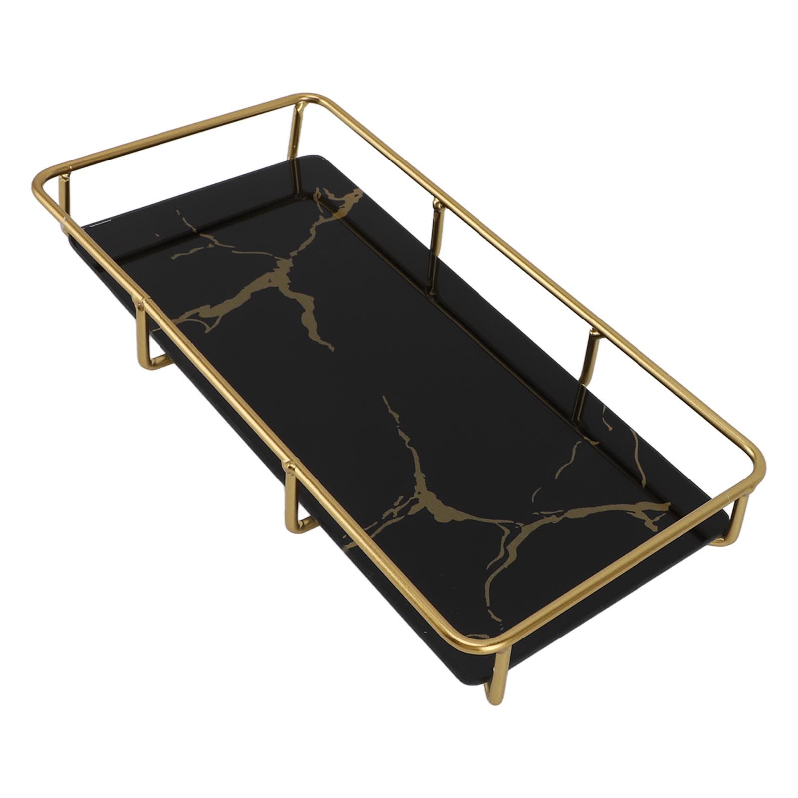 Bathroom Vanity Tray Modern Stylish Anti Slip Kitchen Sink Countertop Storage Organizer S Black - Image 5