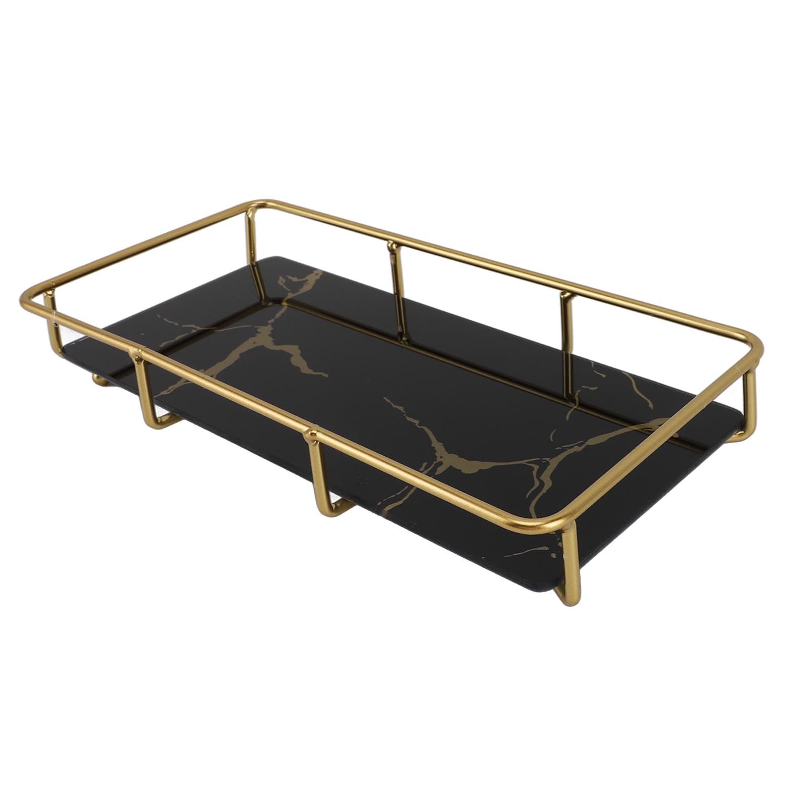 Bathroom Vanity Tray Modern Stylish Anti Slip Kitchen Sink Countertop Storage Organizer S Black - Image 6