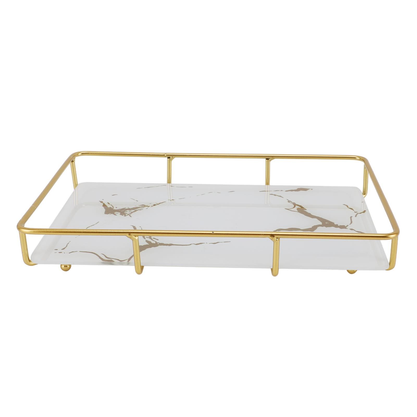 Bathroom Vanity Tray Modern Stylish Anti Slip Kitchen Sink Countertop Storage Organizer L White - Image 2