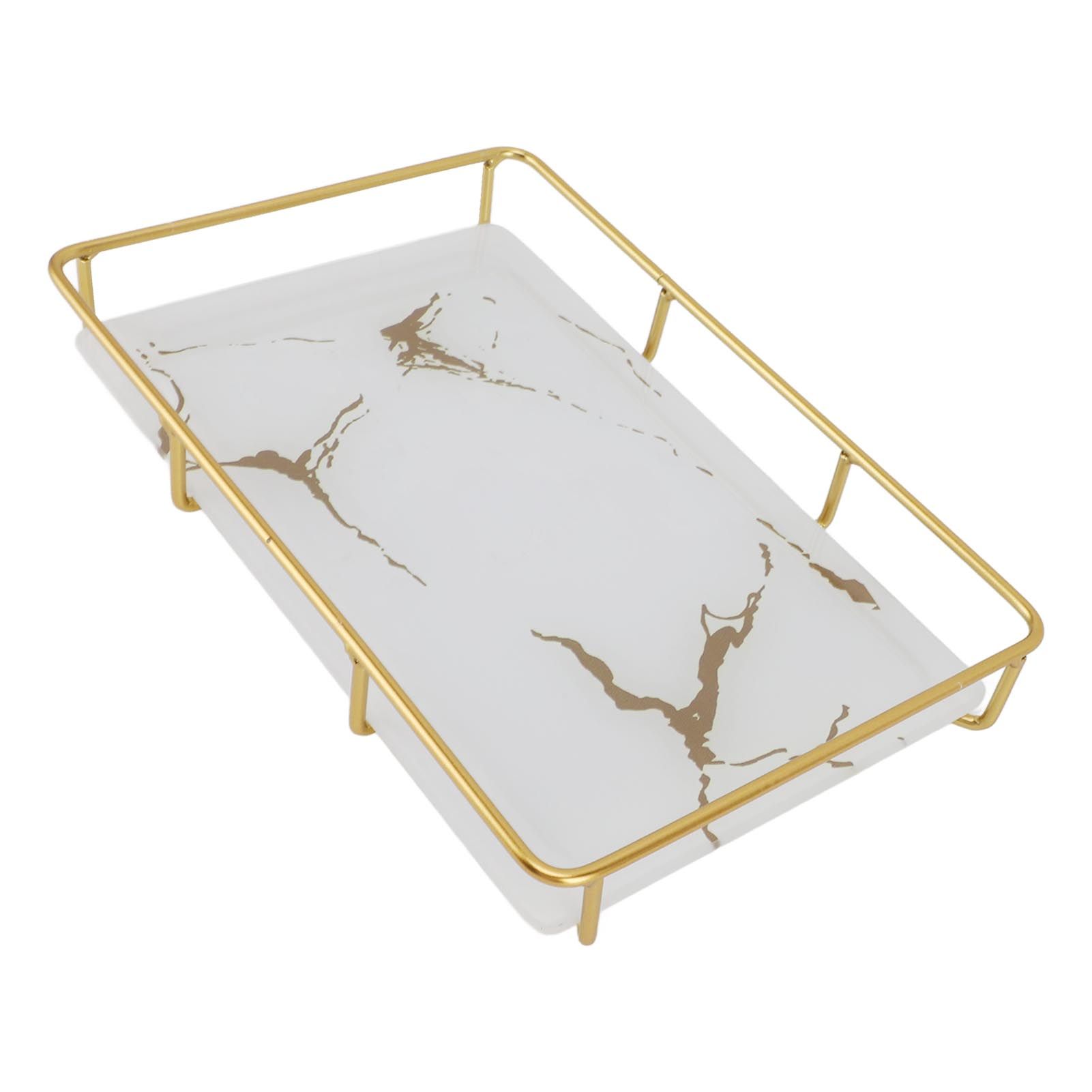 Bathroom Vanity Tray Modern Stylish Anti Slip Kitchen Sink Countertop Storage Organizer L White - Image 5
