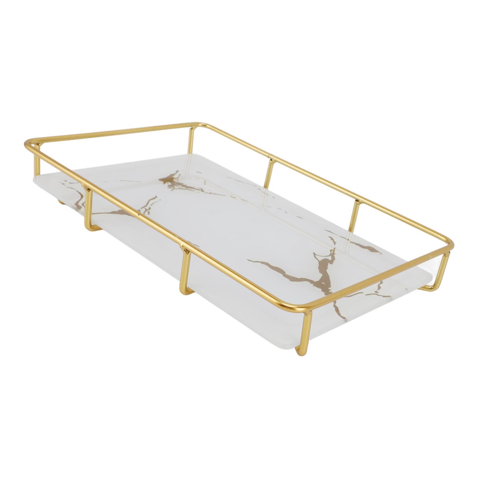 Bathroom Vanity Tray Modern Stylish Anti Slip Kitchen Sink Countertop Storage Organizer L White - Image 7