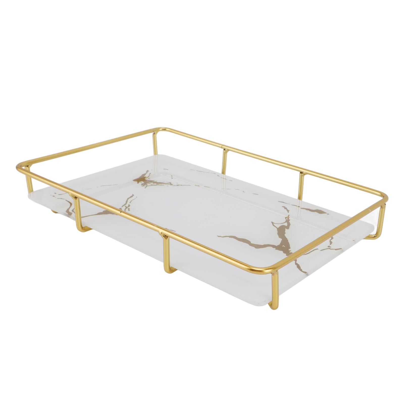 Bathroom Vanity Tray Modern Stylish Anti Slip Kitchen Sink Countertop Storage Organizer L White - Image 8