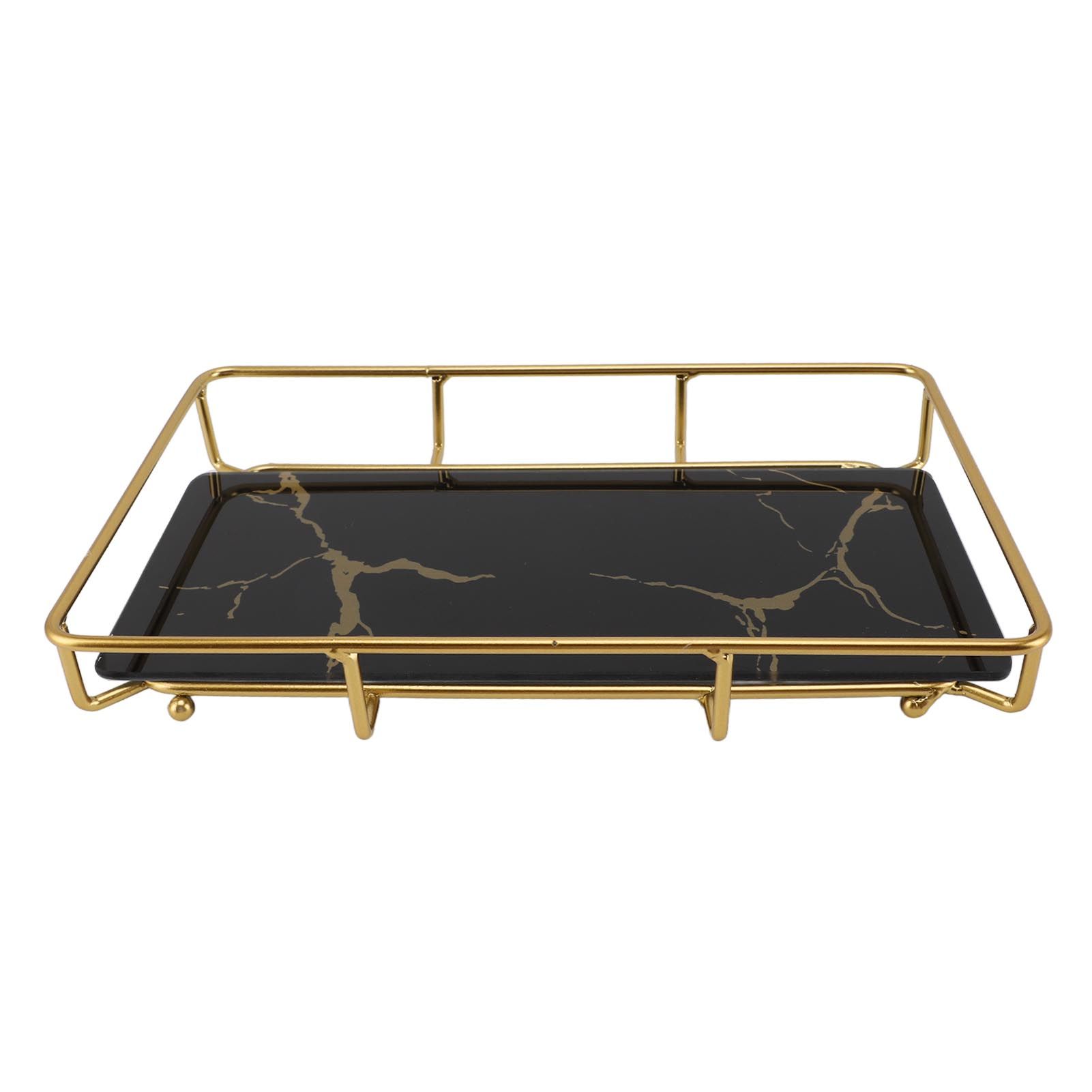 Bathroom Vanity Tray Modern Stylish Anti Slip Kitchen Sink Countertop Storage Organizer L Black - Image 4