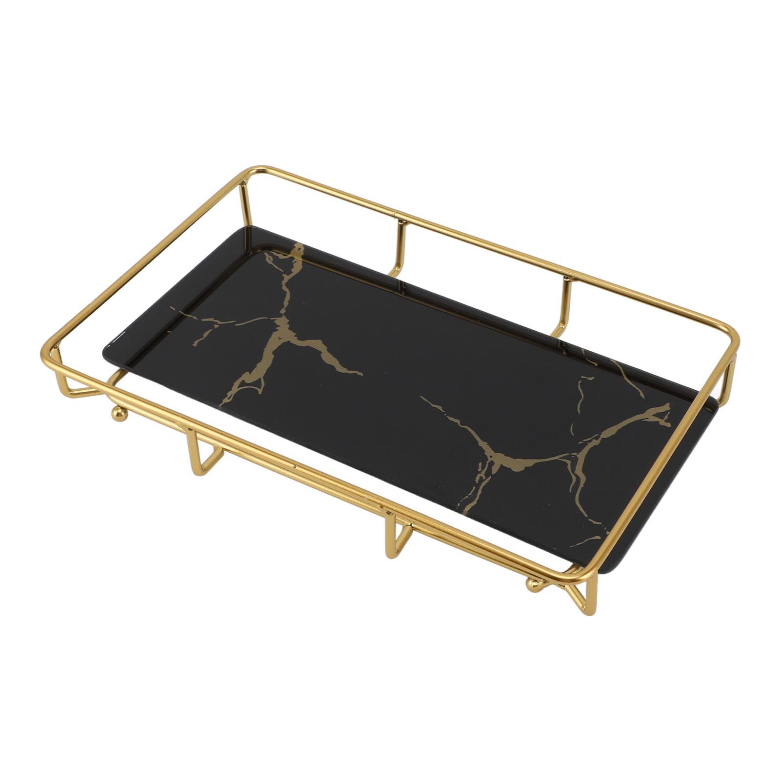 Bathroom Vanity Tray Modern Stylish Anti Slip Kitchen Sink Countertop Storage Organizer L Black - Image 5