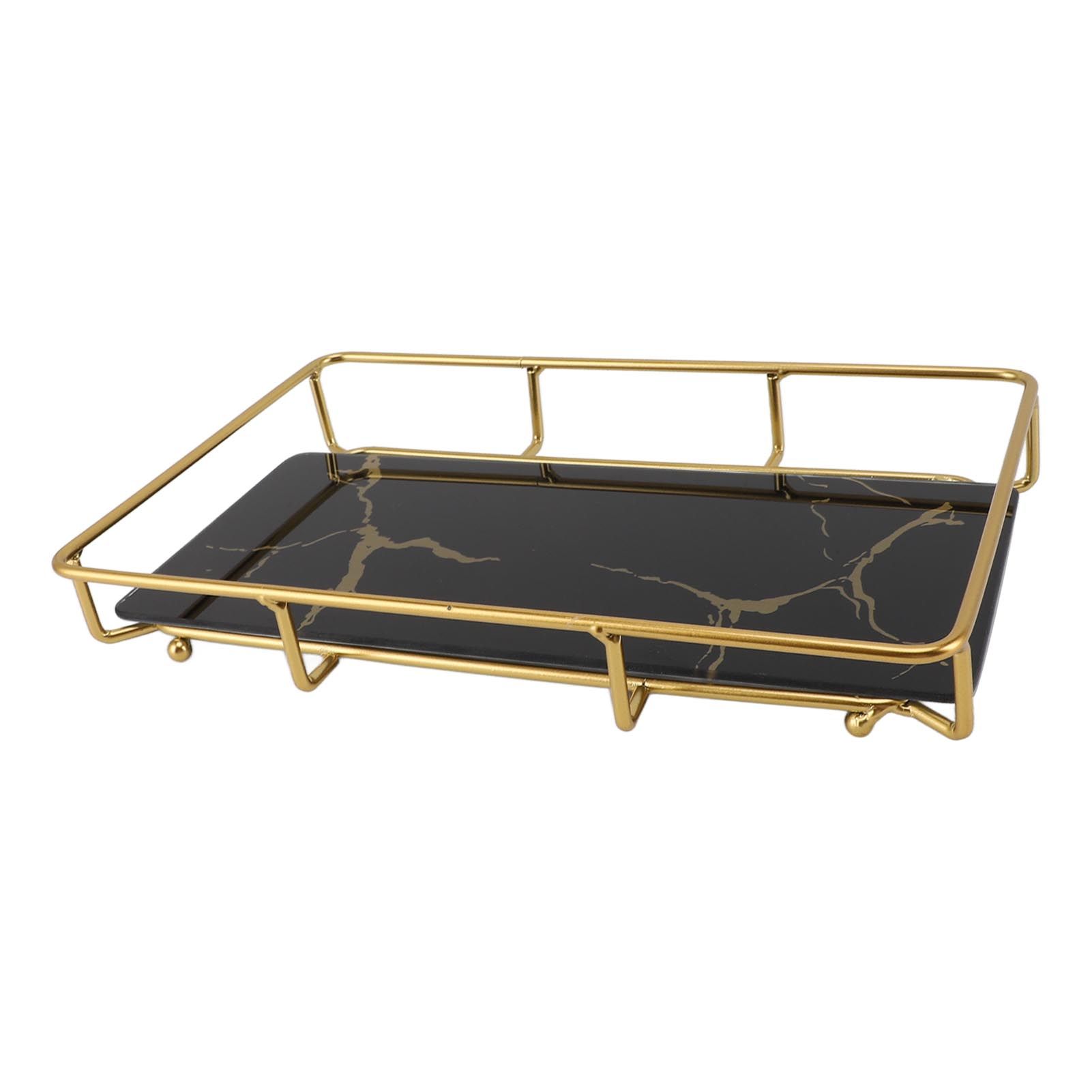 Bathroom Vanity Tray Modern Stylish Anti Slip Kitchen Sink Countertop Storage Organizer L Black - Image 7
