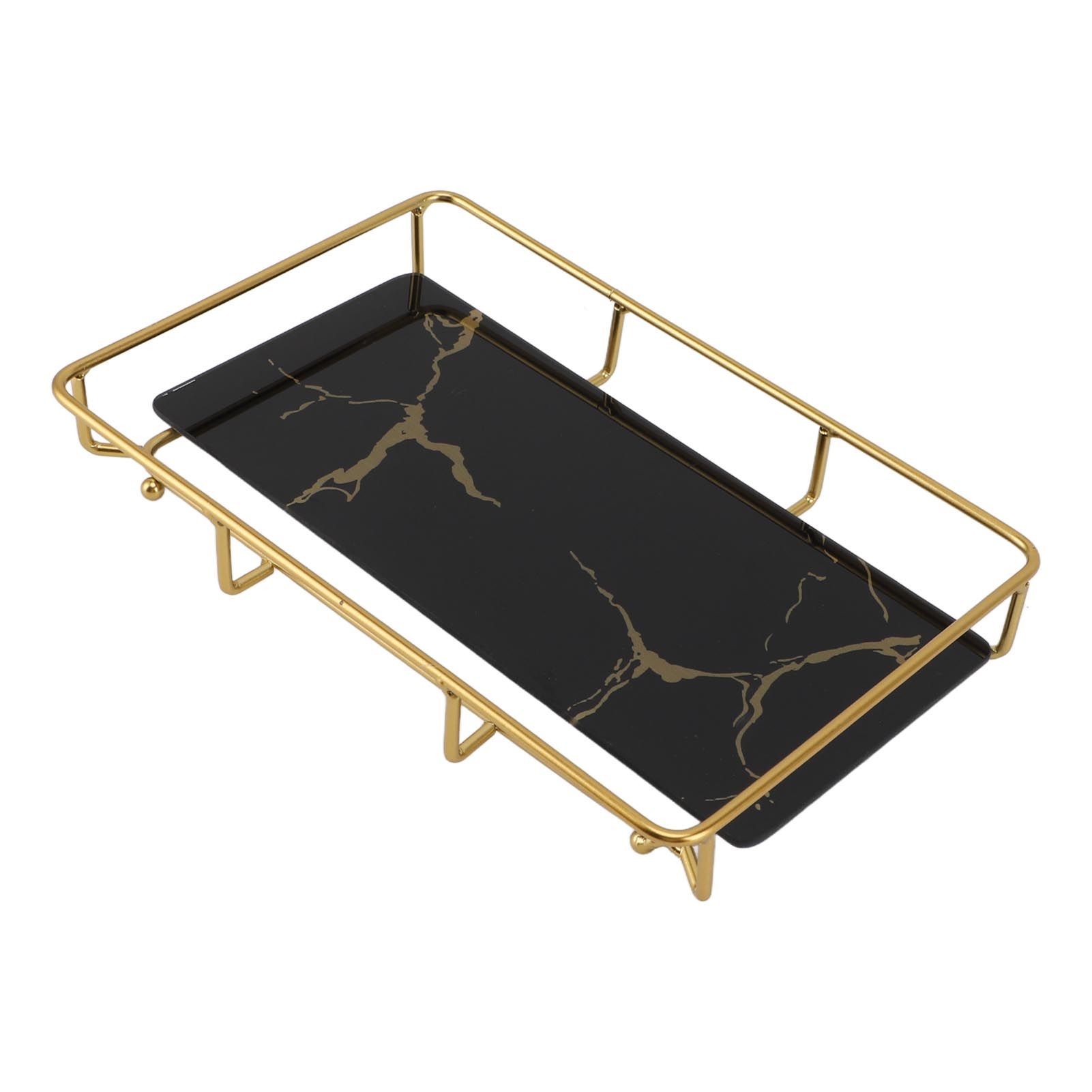 Bathroom Vanity Tray Modern Stylish Anti Slip Kitchen Sink Countertop Storage Organizer L Black - Image 8