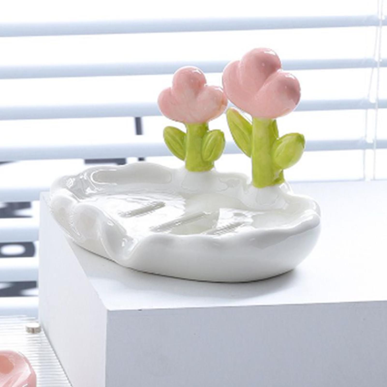 Creative Cute Flower PP Soap Box Household Soap Drain Washing Holder for Bathroom Home - Image 6