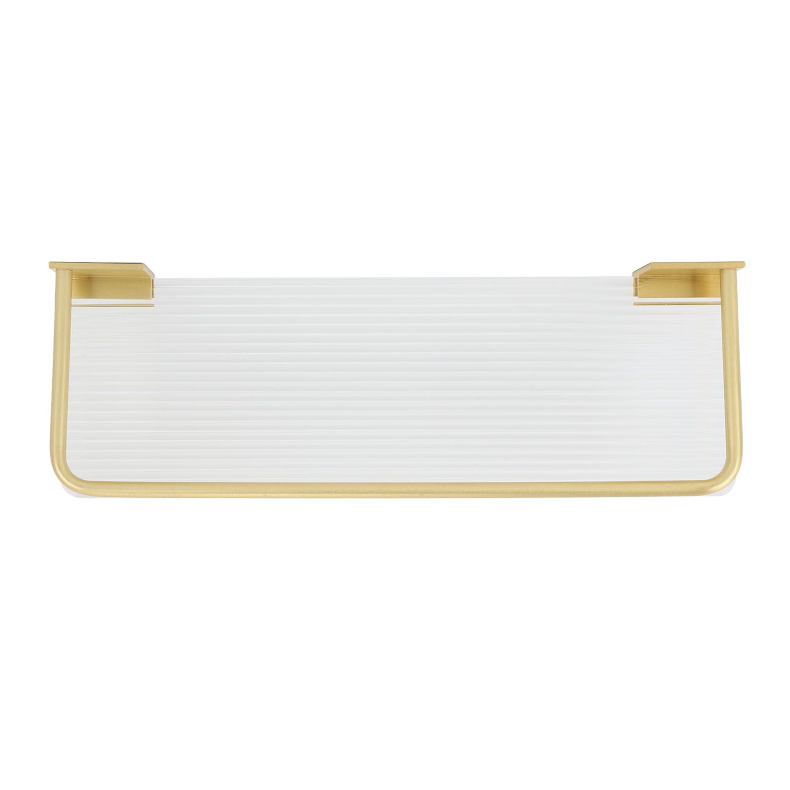 30cm Bathroom Wall Mounted Shelf Space Aluminum Acrylic Towel Rack Bathroom Storage Rack Gold - Image 2