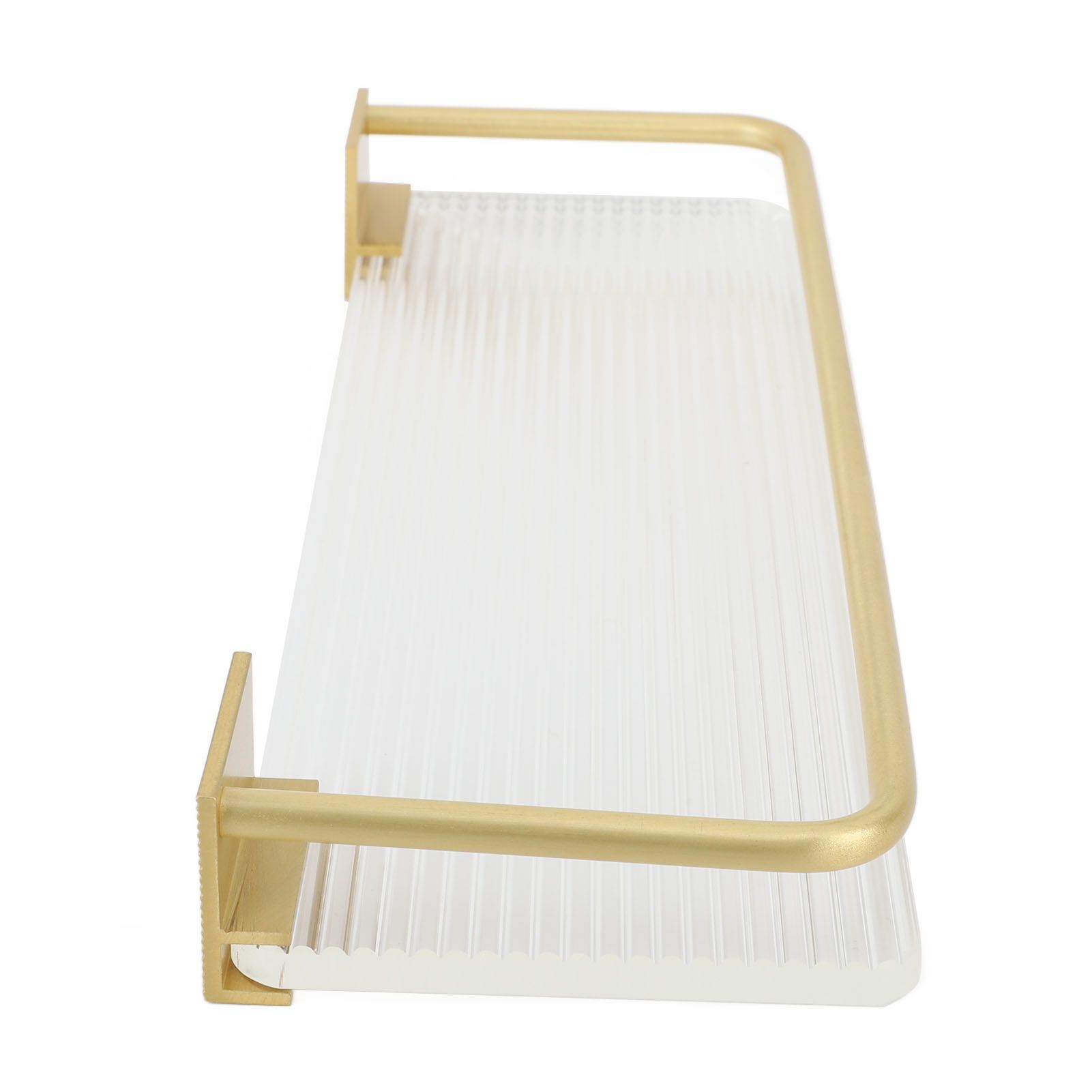 30cm Bathroom Wall Mounted Shelf Space Aluminum Acrylic Towel Rack Bathroom Storage Rack Gold - Image 3
