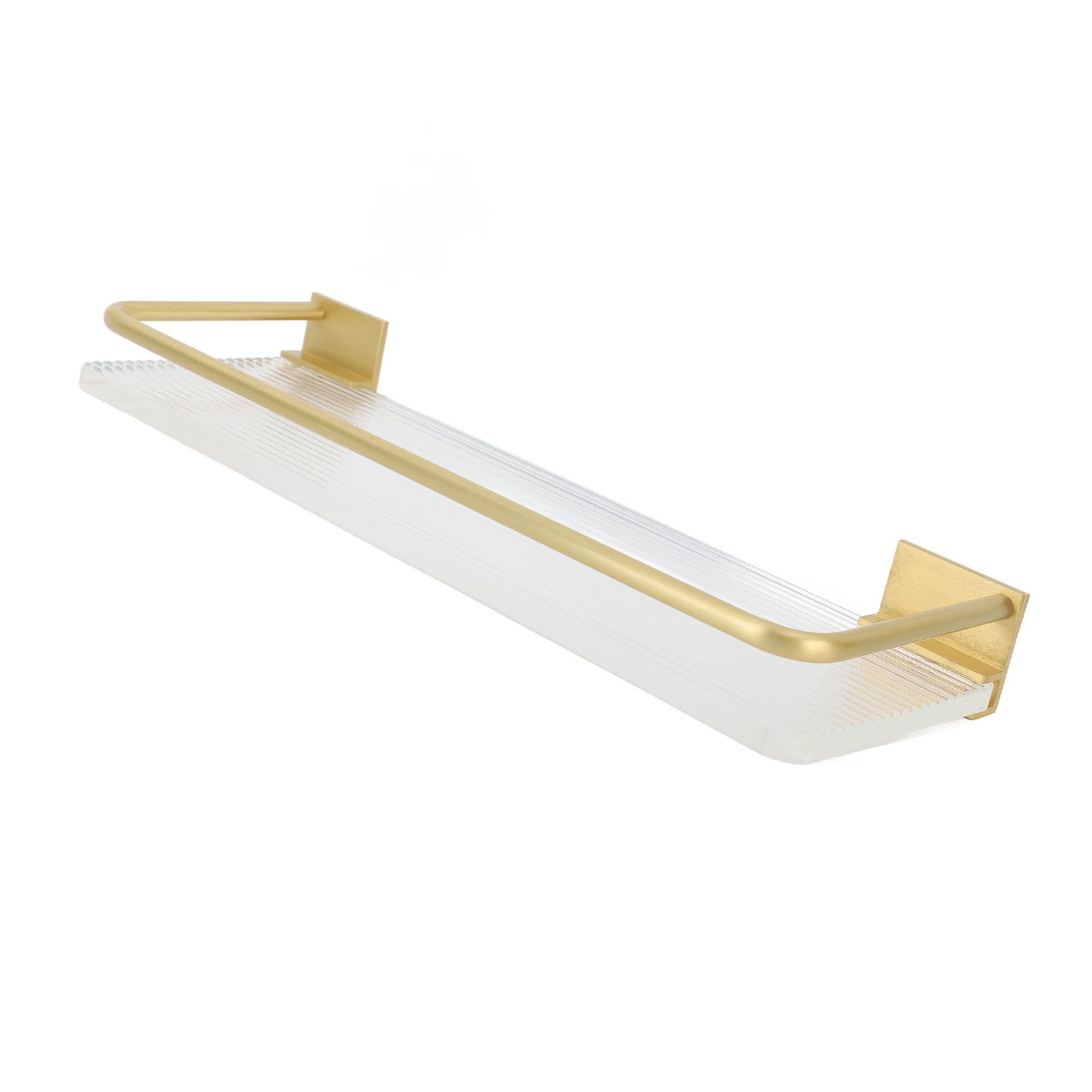 30cm Bathroom Wall Mounted Shelf Space Aluminum Acrylic Towel Rack Bathroom Storage Rack Gold - Image 5