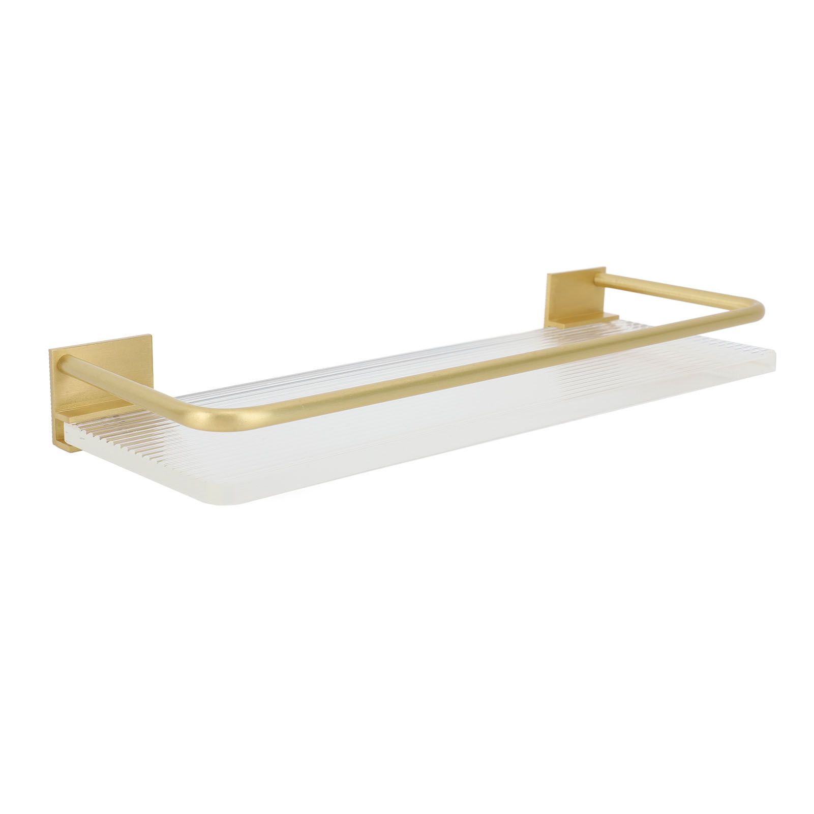 30cm Bathroom Wall Mounted Shelf Space Aluminum Acrylic Towel Rack Bathroom Storage Rack Gold - Image 6