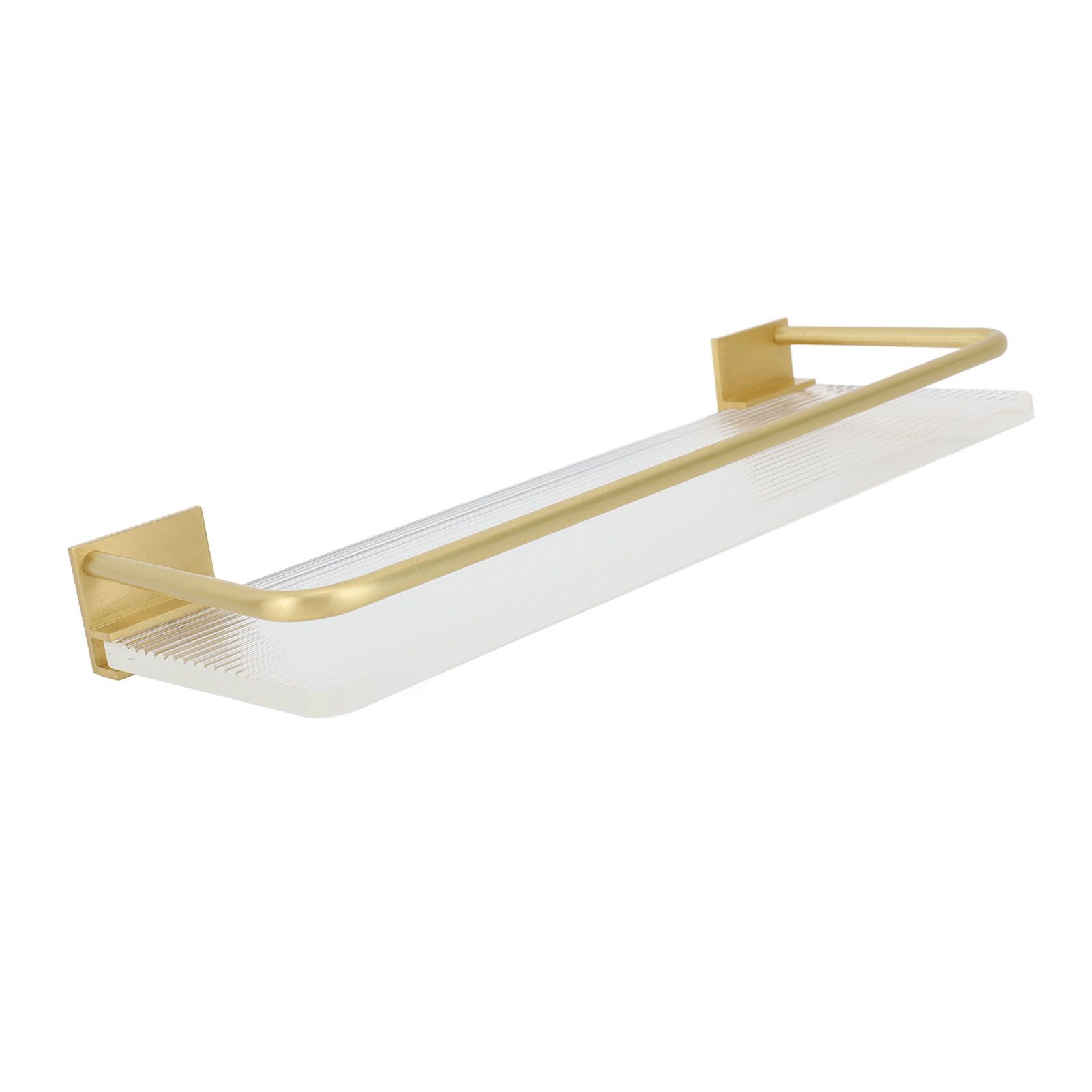 30cm Bathroom Wall Mounted Shelf Space Aluminum Acrylic Towel Rack Bathroom Storage Rack Gold - Image 8