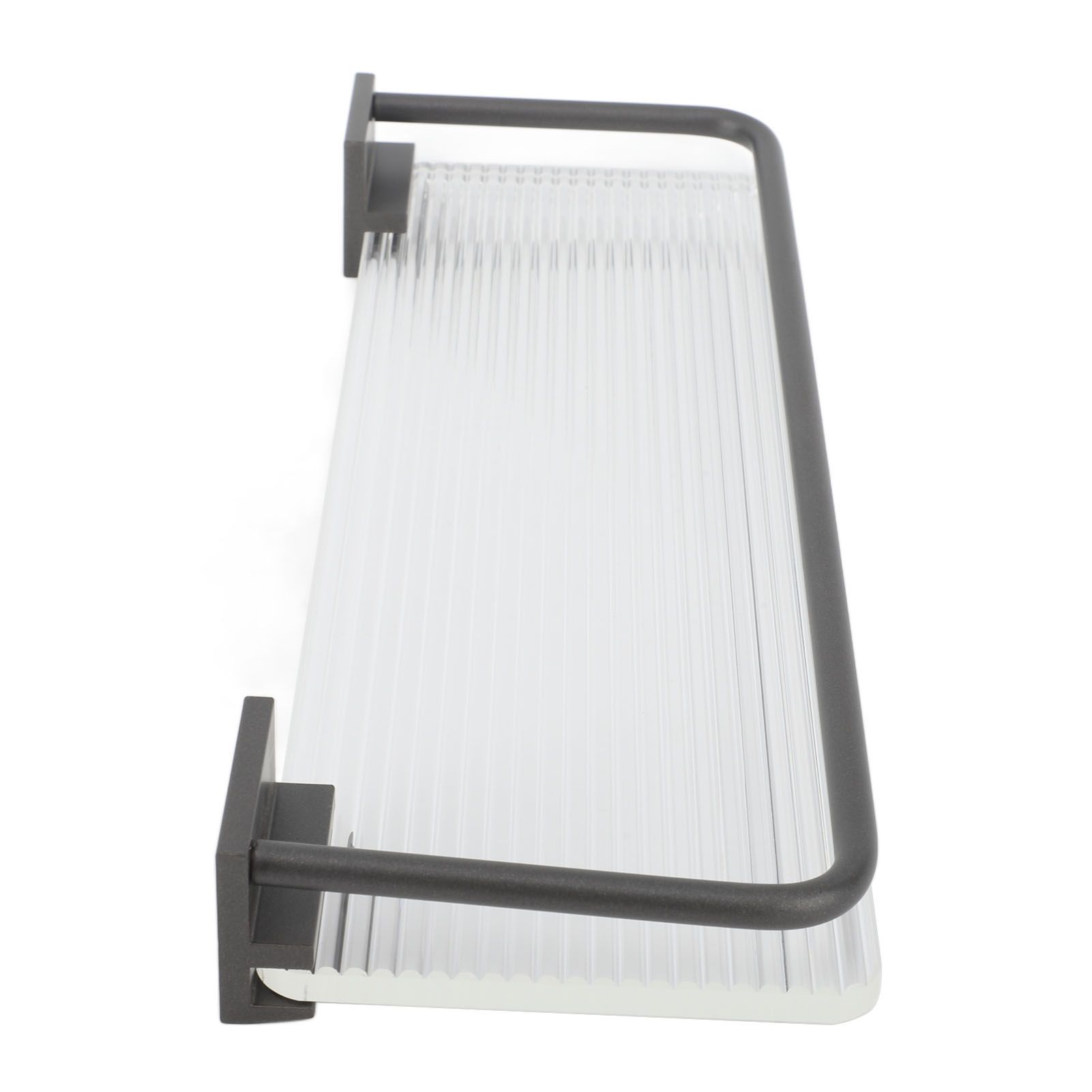 30cm Bathroom Wall Mounted Shelf Space Aluminum Acrylic Towel Rack Bathroom Storage Rack Grey - Image 5