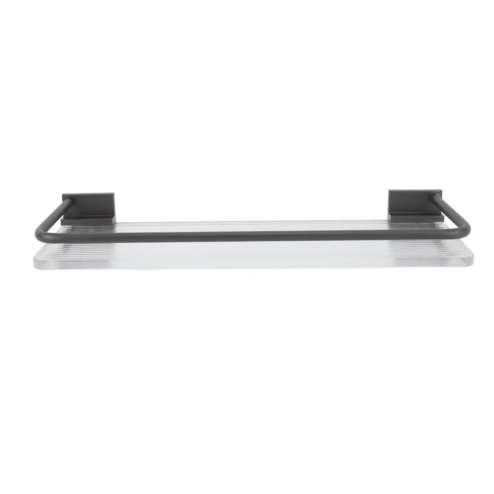 30cm Bathroom Wall Mounted Shelf Space Aluminum Acrylic Towel Rack Bathroom Storage Rack Grey - Image 8