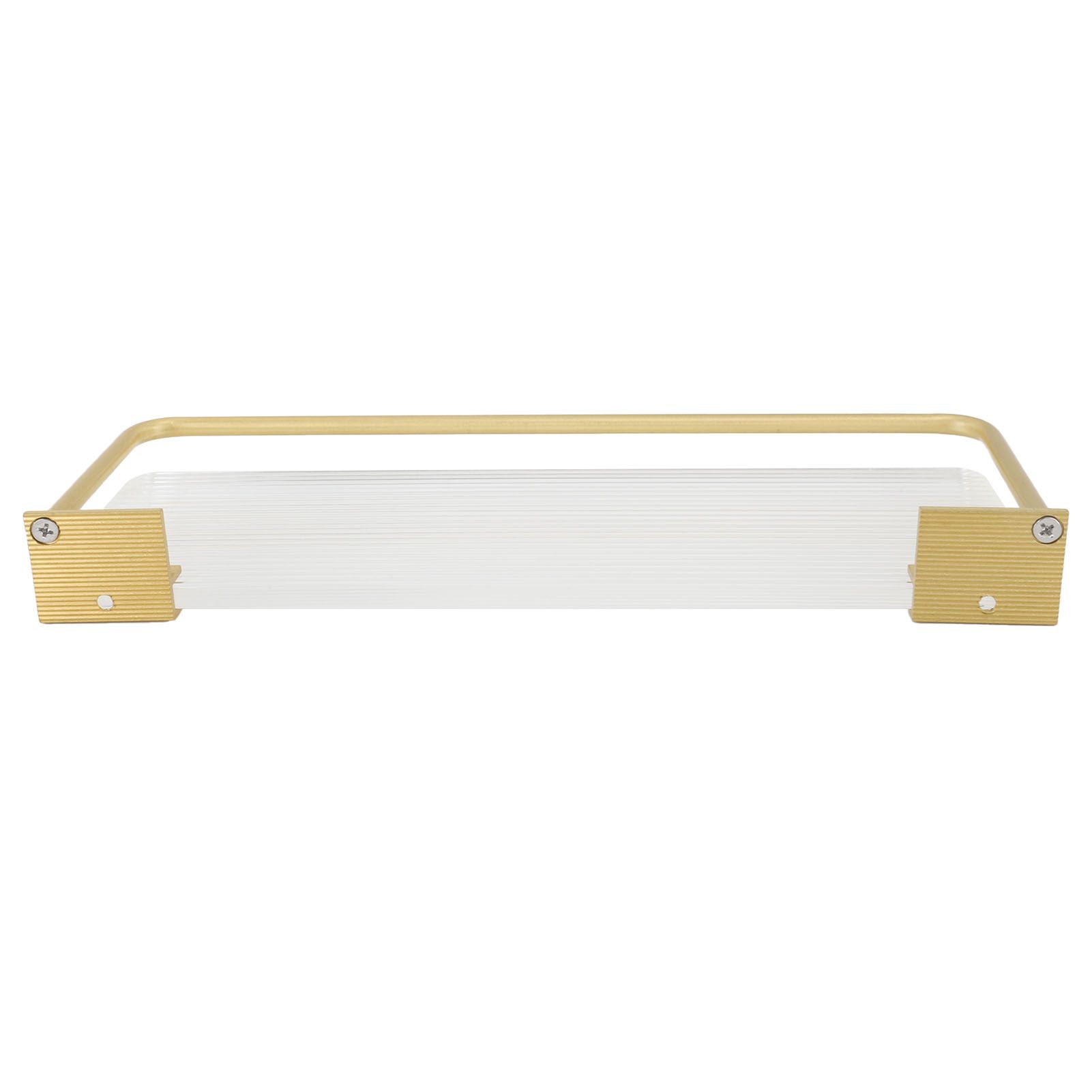 Floating Shelf Space Aluminum Acrylic Wall Mounted Decorative Storage Shelf for Kitchen Bathroom Living Room Bedroom Gold - Image 7
