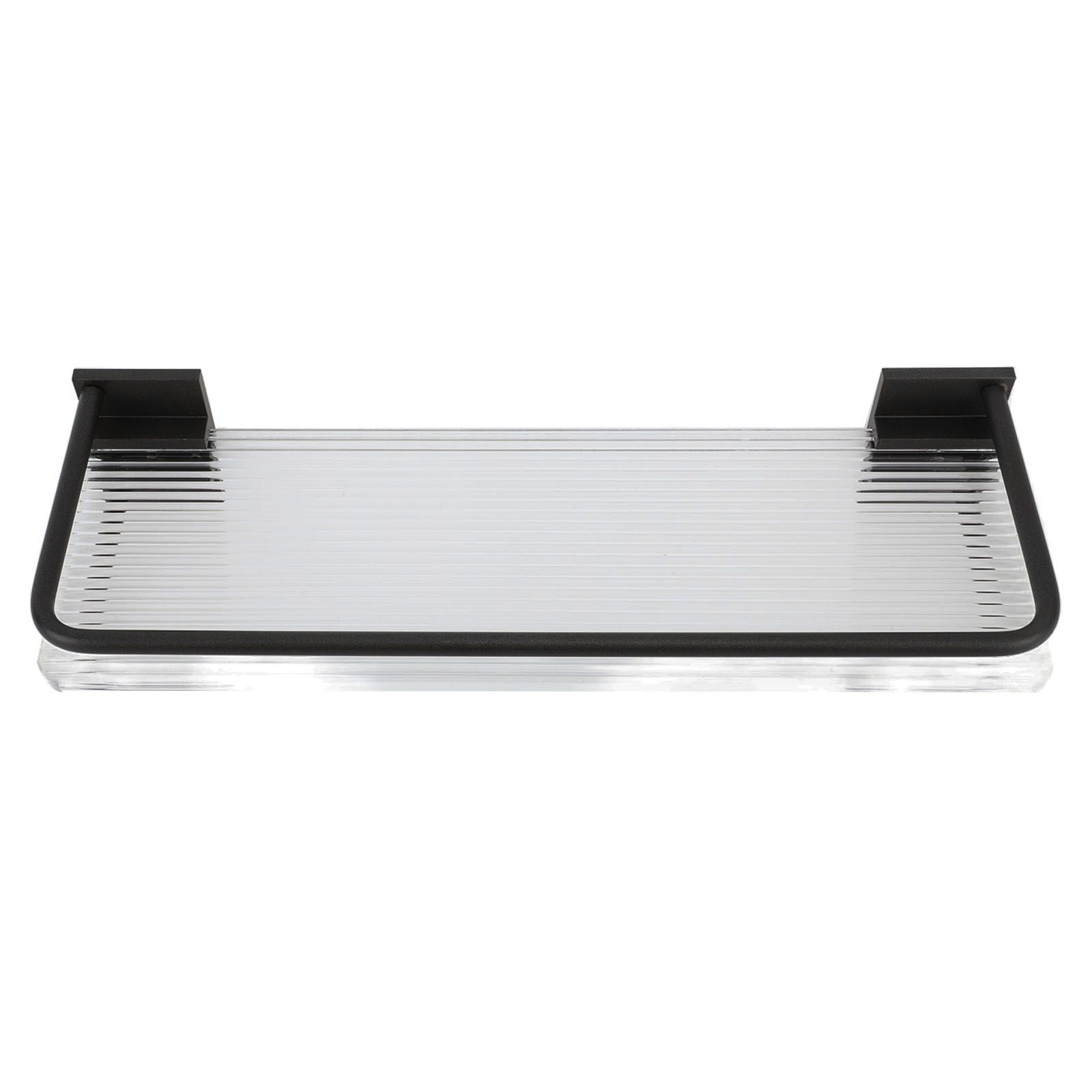 Floating Shelf Space Aluminum Acrylic Wall Mounted Decorative Storage Shelf for Kitchen Bathroom Living Room Bedroom Black - Image 7