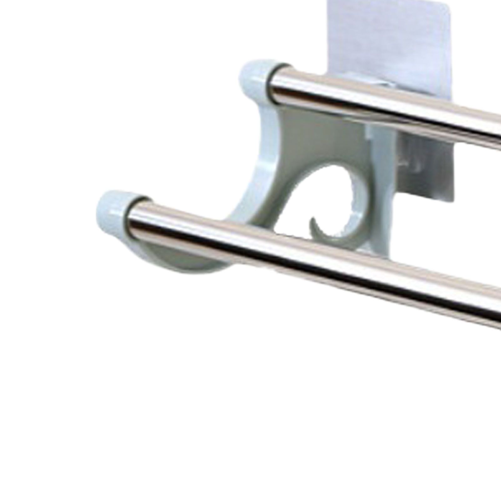 Double Towel Bar Plastic Stainless Steel Bath Towel Rack for Bathroom Double Towel Holder Wall Mount Towel Hanger Green - Image 8