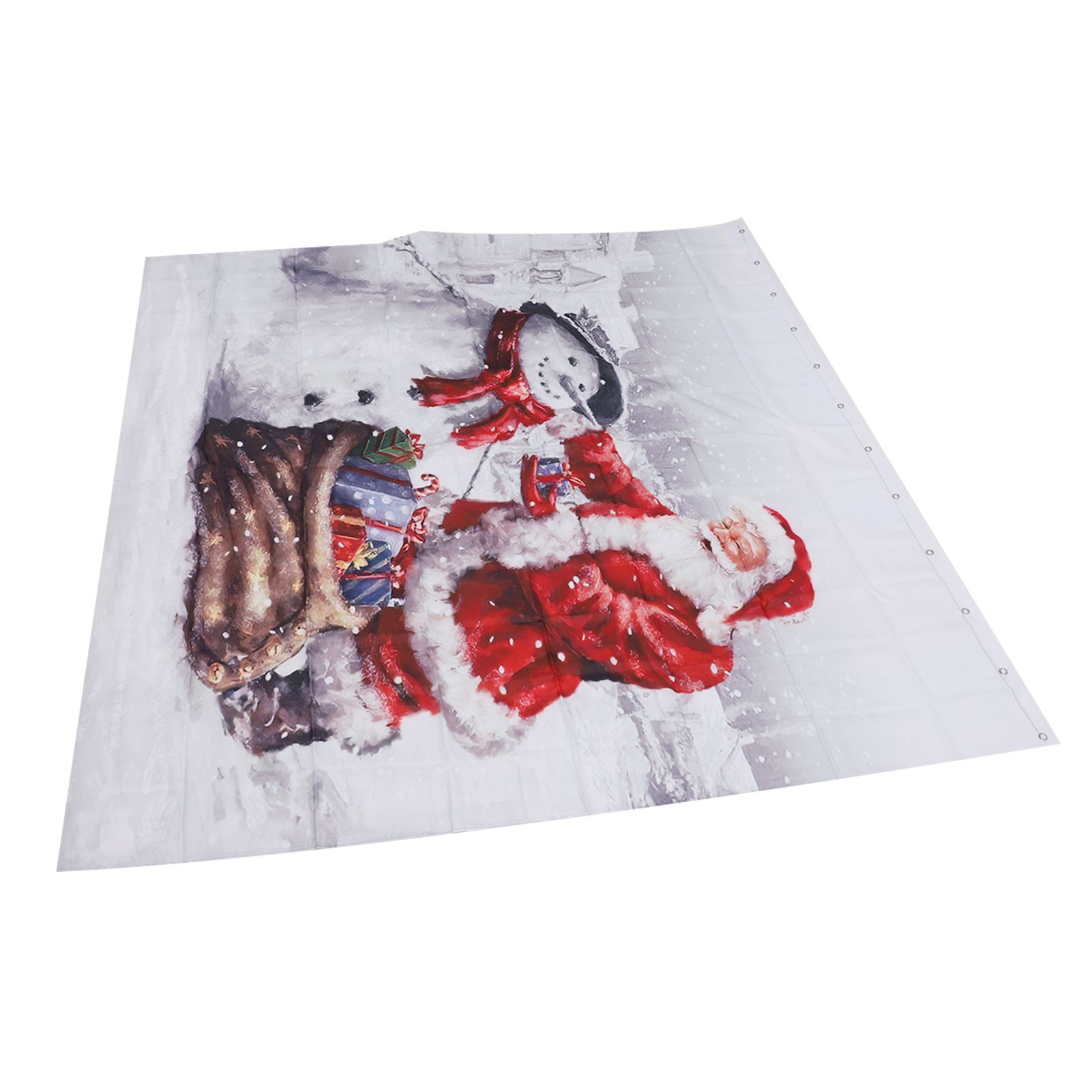 Christmas Shower Curtain Exquisite Digital Printing Thickened Waterproof Fabric Shower Curtain for Bathroom - Image 2