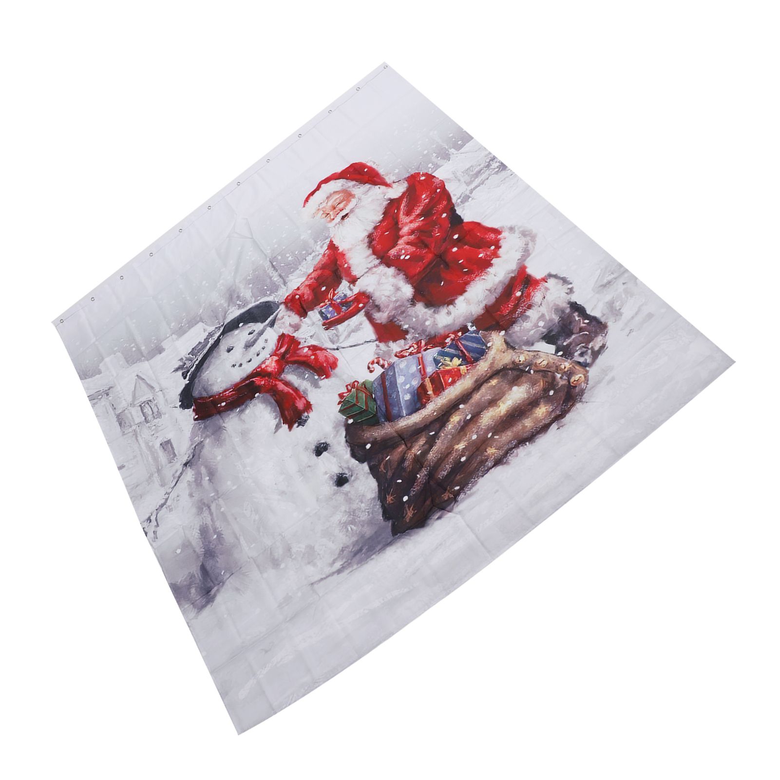 Christmas Shower Curtain Exquisite Digital Printing Thickened Waterproof Fabric Shower Curtain for Bathroom - Image 3